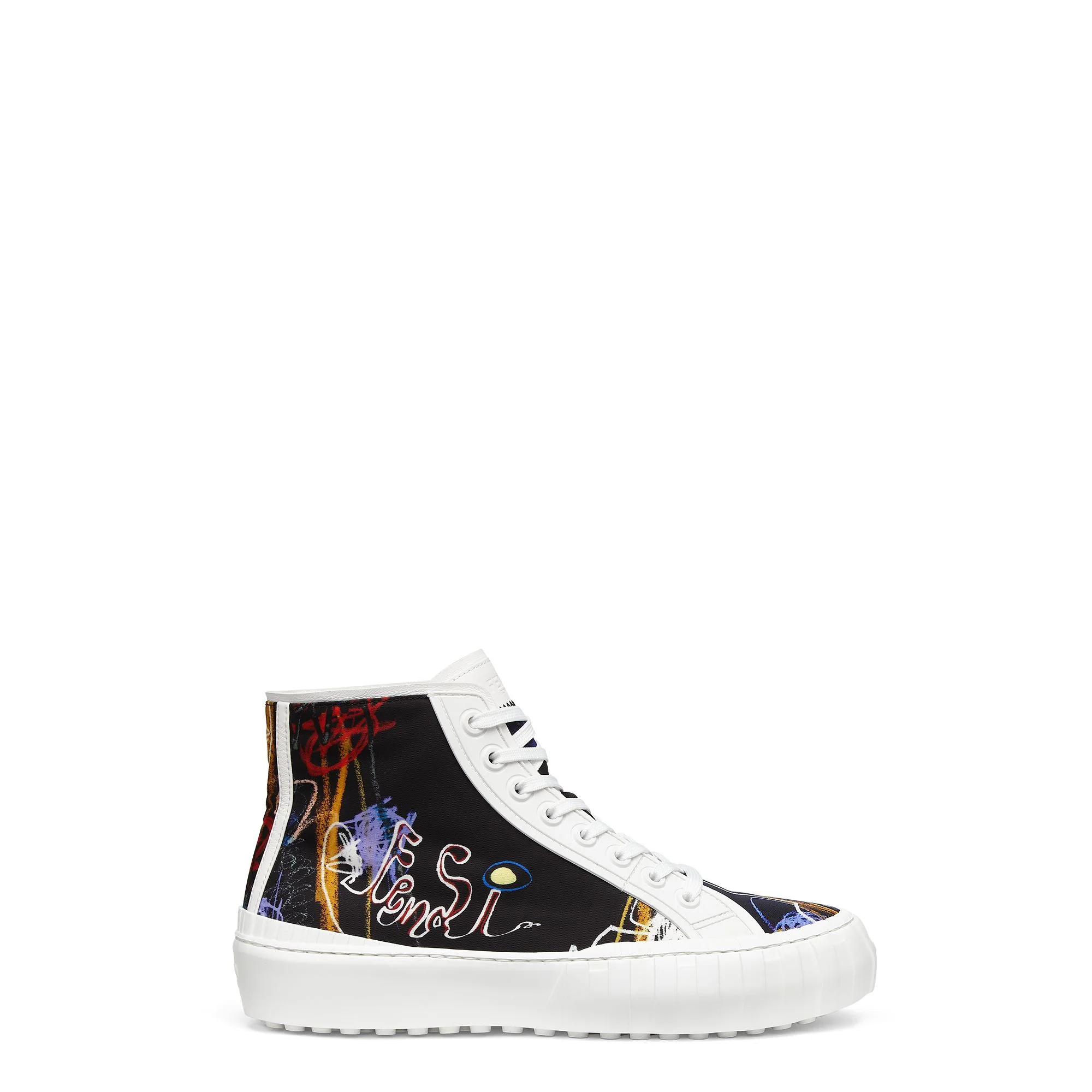 Men's Fendi Force Sneaker - Trasparent Multicolor + Ultra White