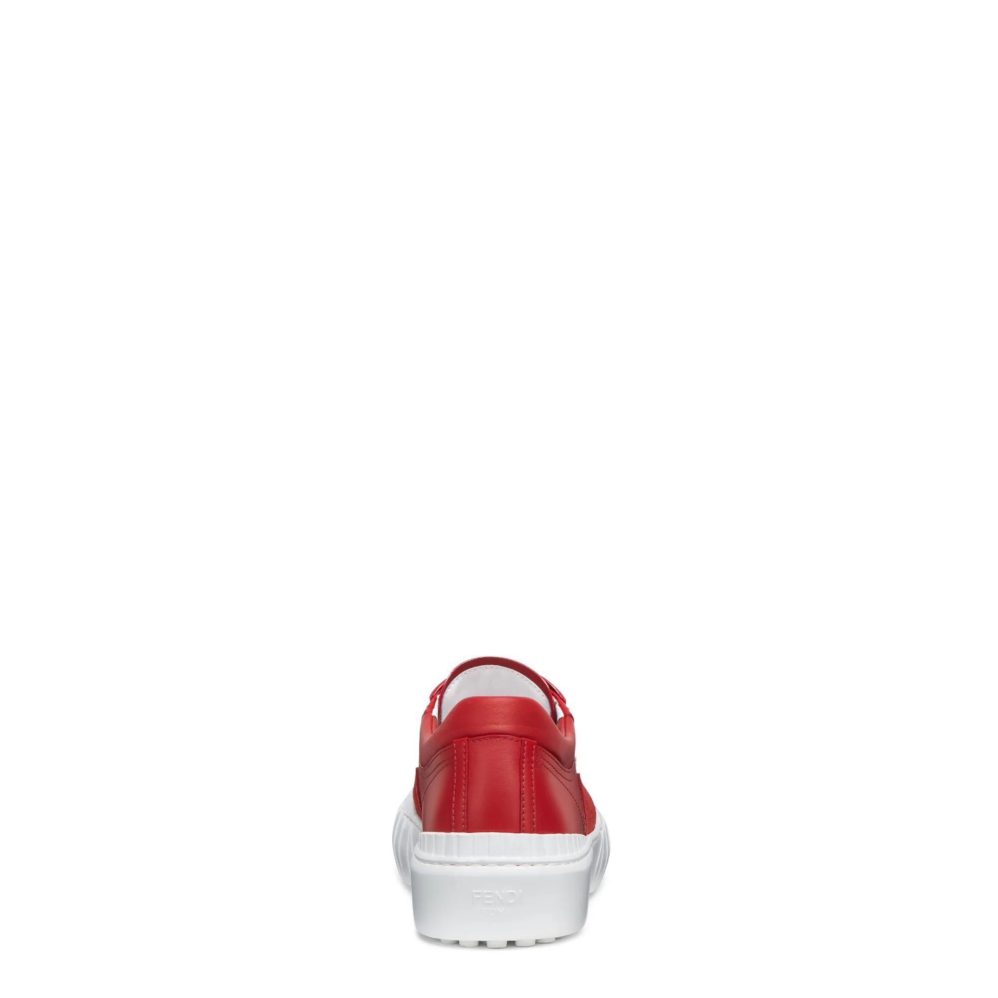 Men's Fendi Force Sneaker - Hibiscus + Red + White - Image 3