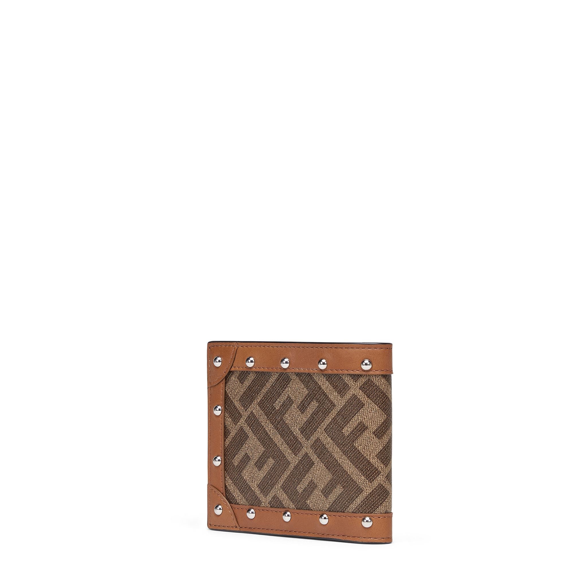 Men's FF Bi-Fold Wallet - Mogano Panna + Cuoio + Palladium - Image 2