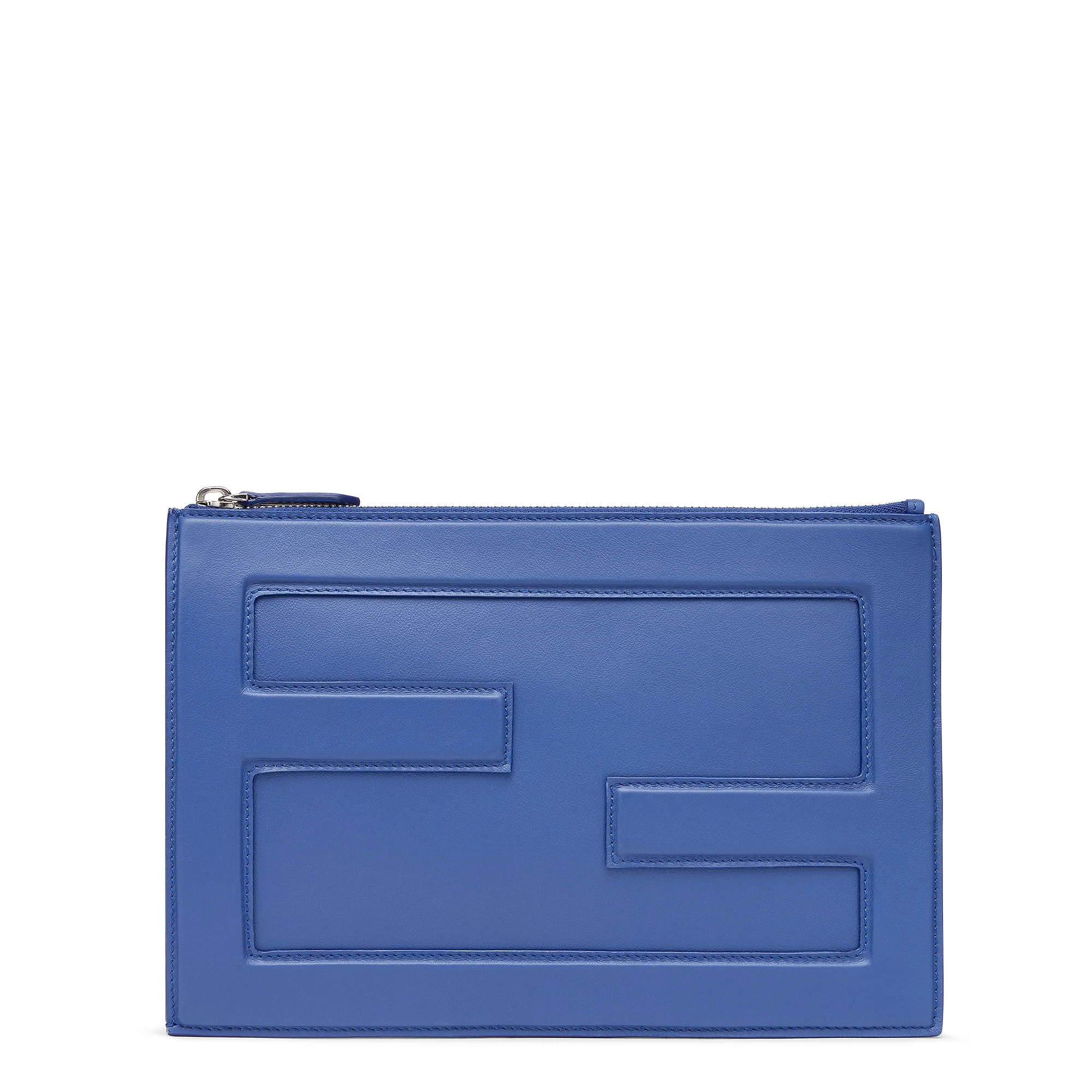 Men's Baguette Medium Pouch - Neon Blue + Palladium