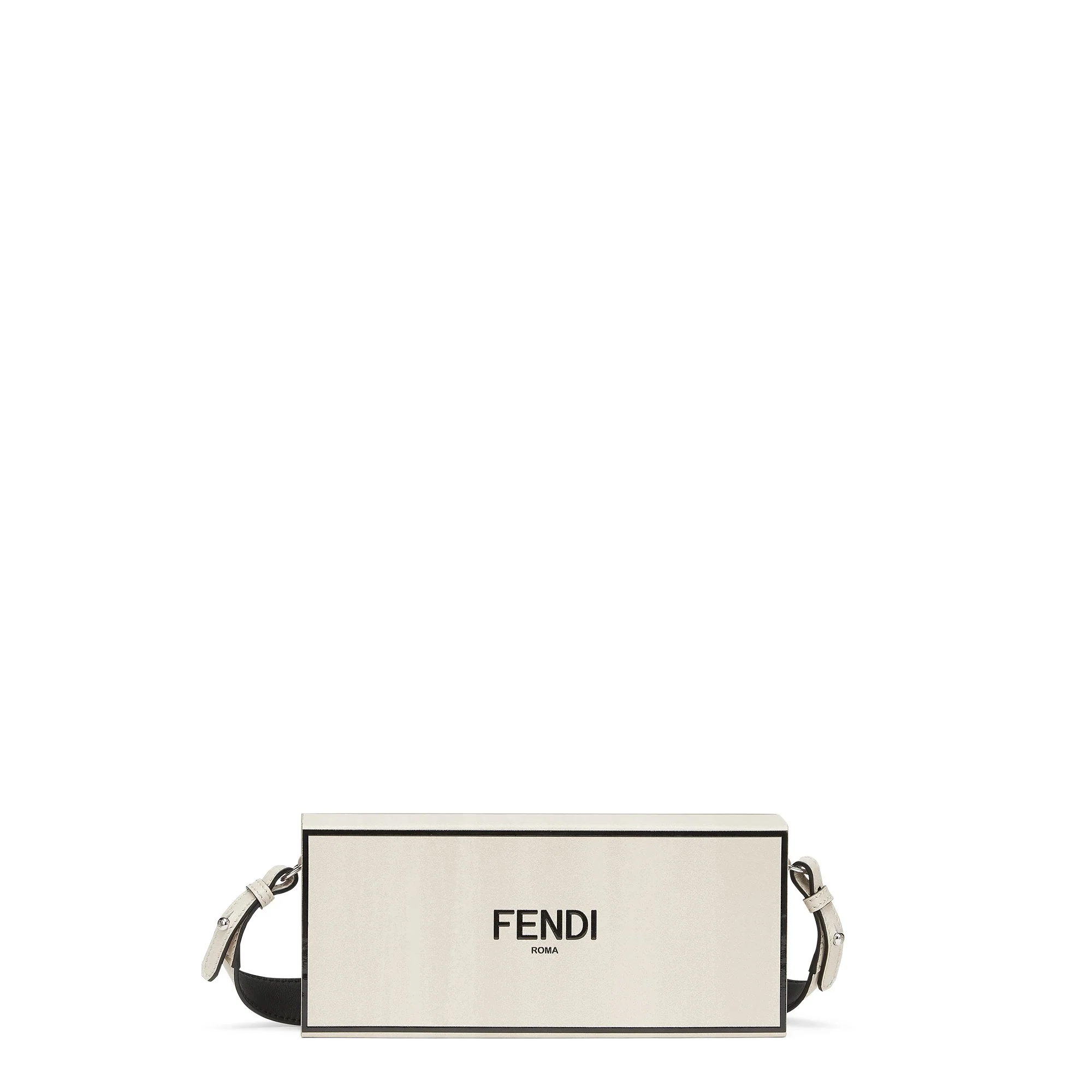 Men's Fendi Pack Box Orizontal - Parchment + Black + Palladium