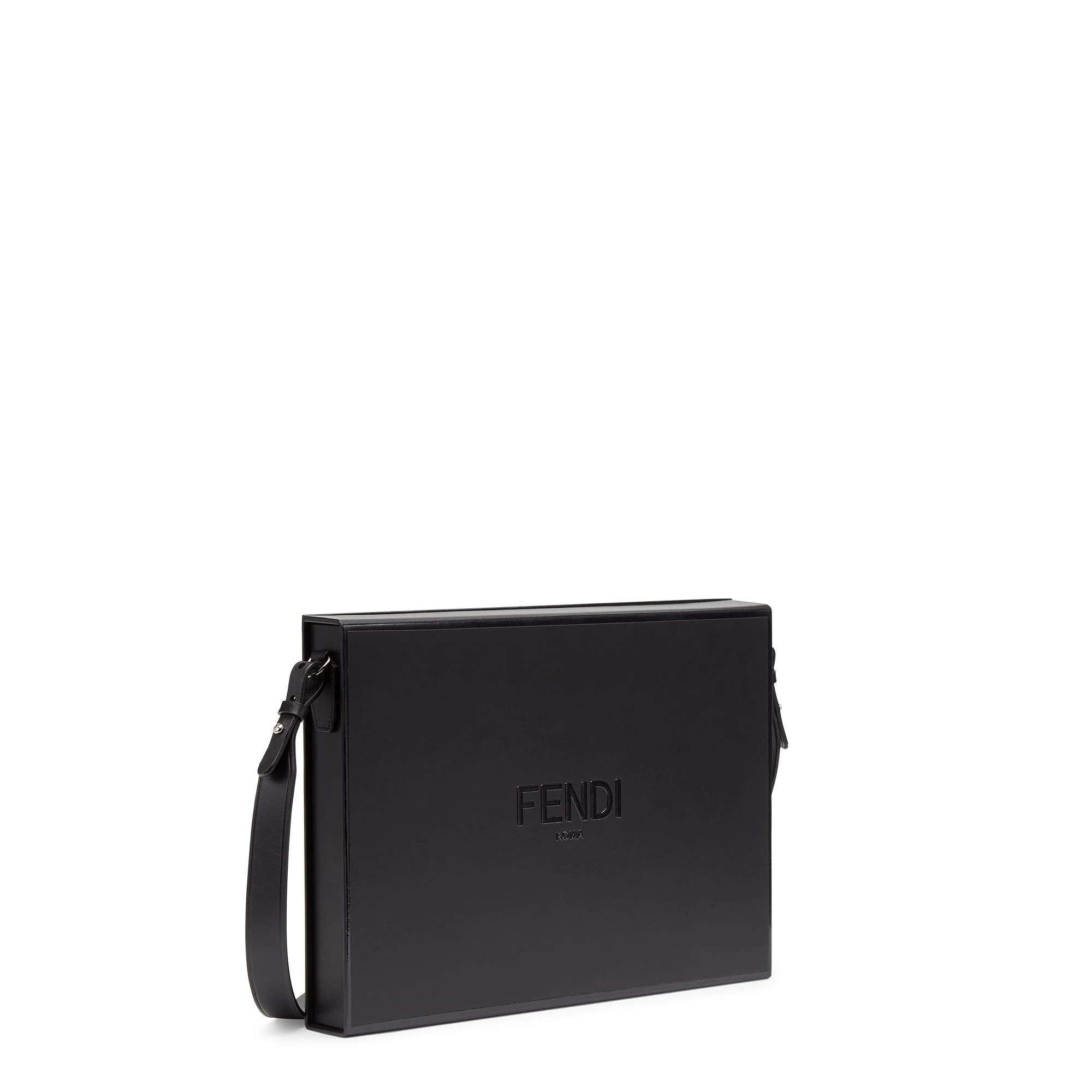 Men's Fendi Pack Messenger Box - Black + Satin Rutenium Ultra Black - Image 2