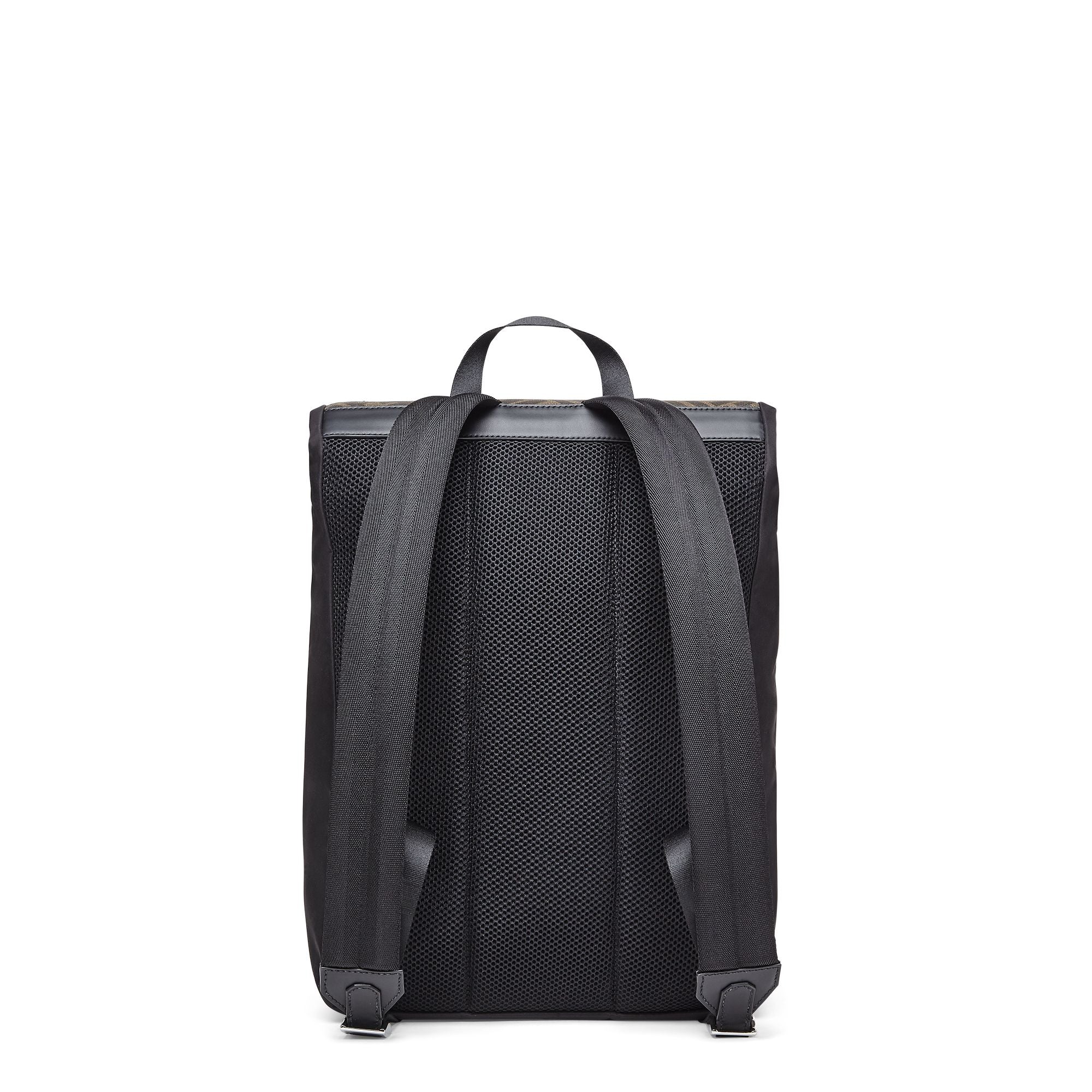 Men's Fendi Diagonal Backpack - Tobacco + Moresco + Black + Palladium - Image 3