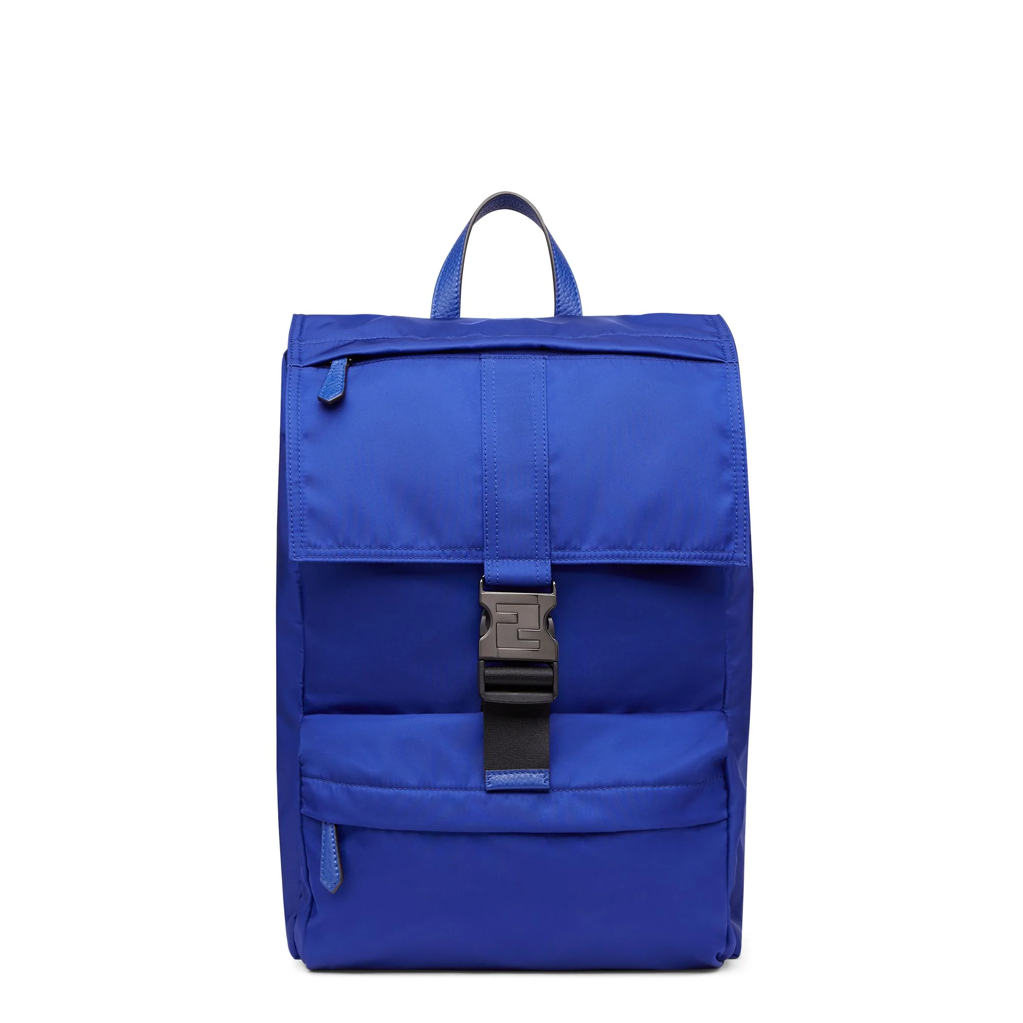 Men's Fendiness Medium Backpack - Neon Blue + Double Black Matt Ruthenium