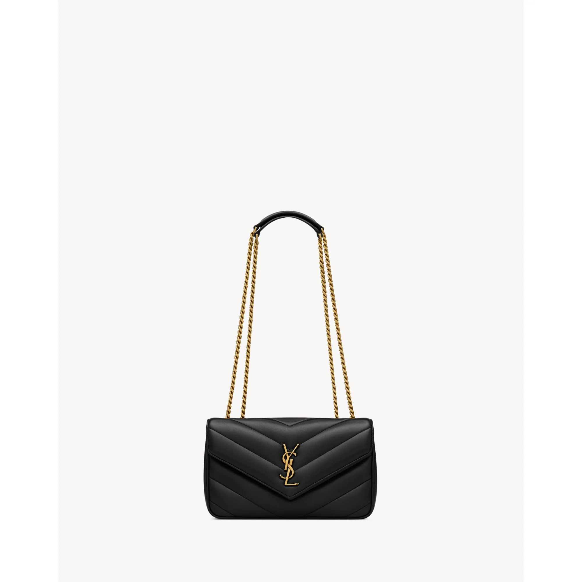 Small Loulou Chain Bag - Nero
