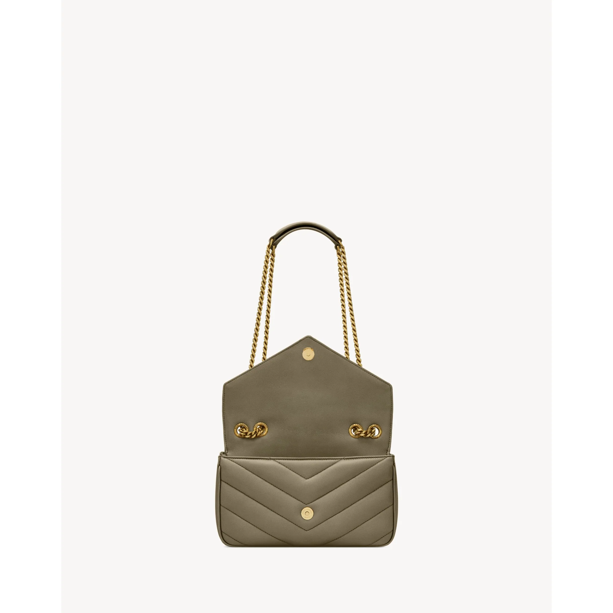 Small Loulou Chain Bag - Dark Strong Moss - Image 4