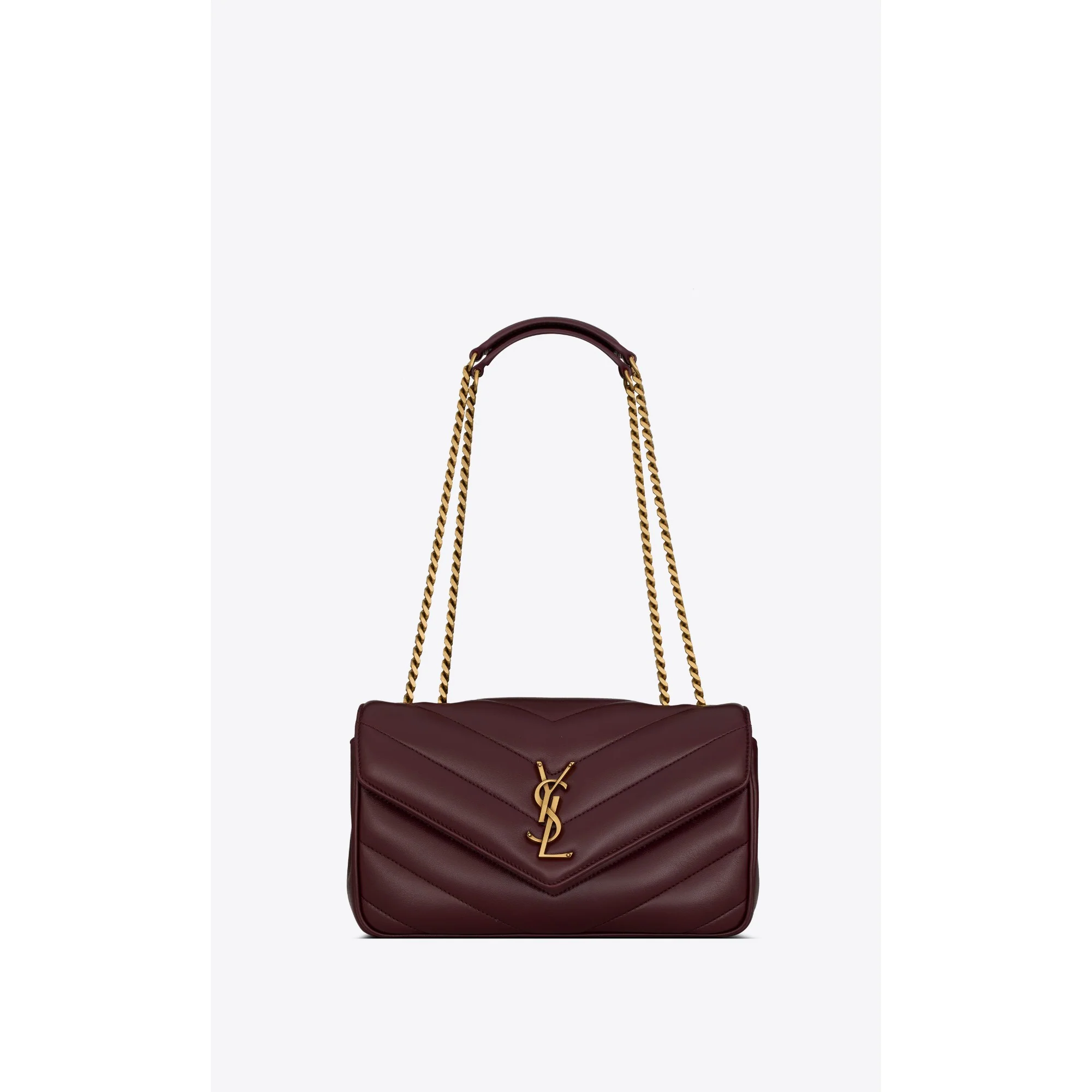 Small Loulou Chain Bag - Light Hot Wine