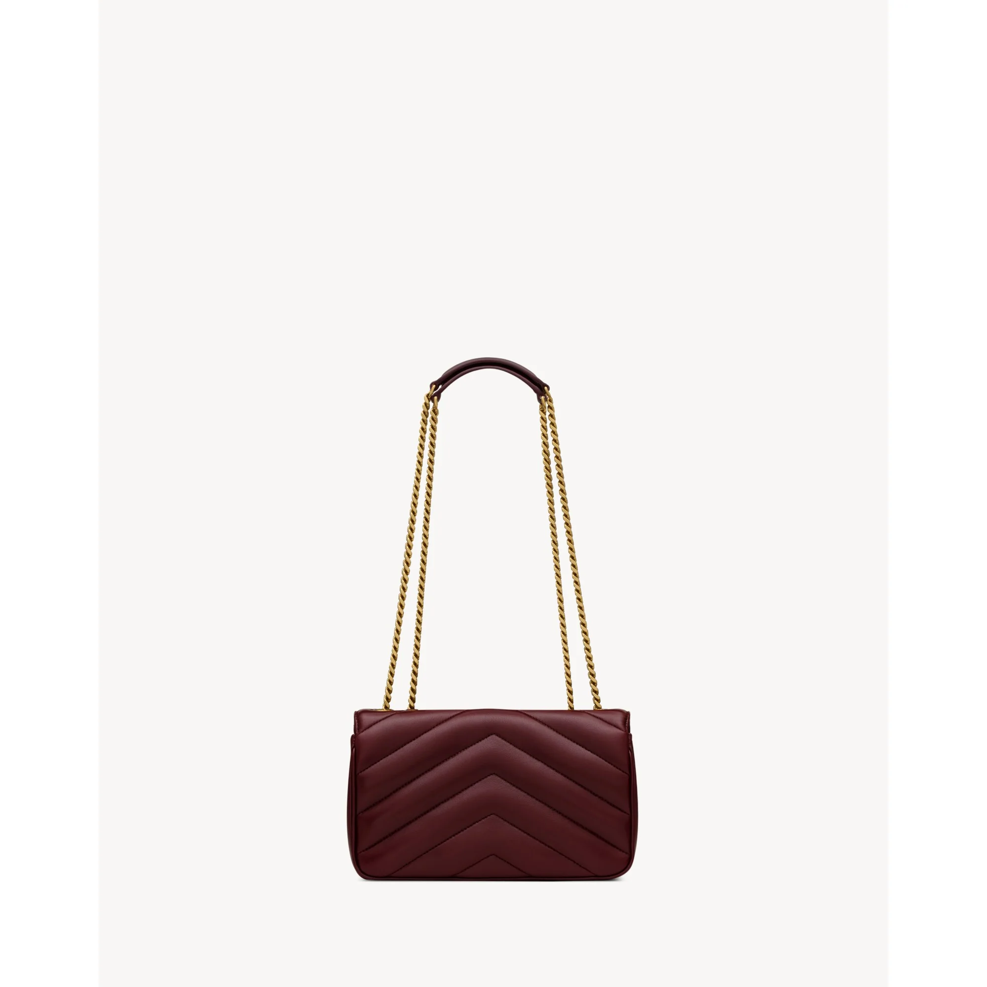 Small Loulou Chain Bag - Light Hot Wine - Image 2