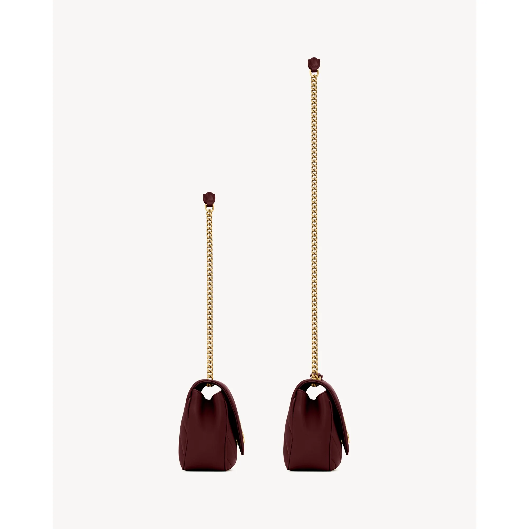 Small Loulou Chain Bag - Light Hot Wine - Image 3