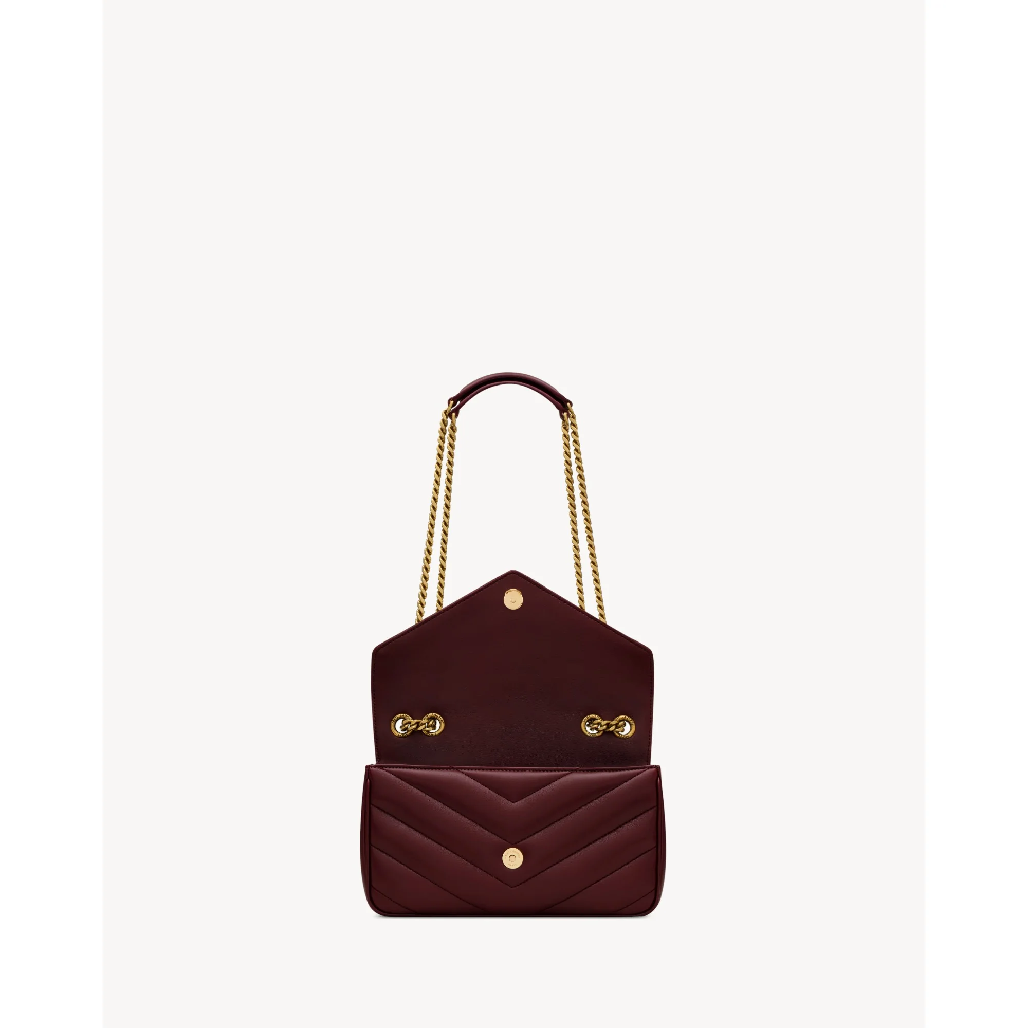 Small Loulou Chain Bag - Light Hot Wine - Image 4