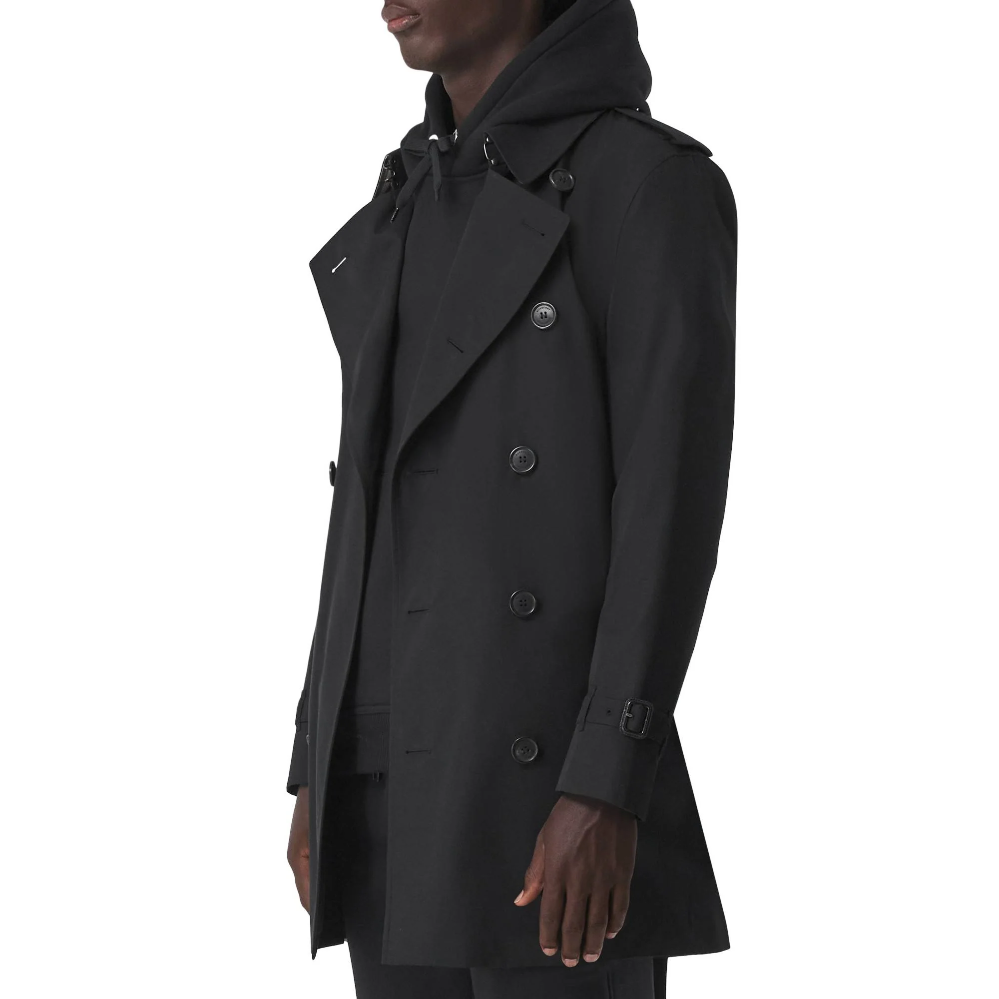The Short Wimbledon Trench Coat - Black - Image 7