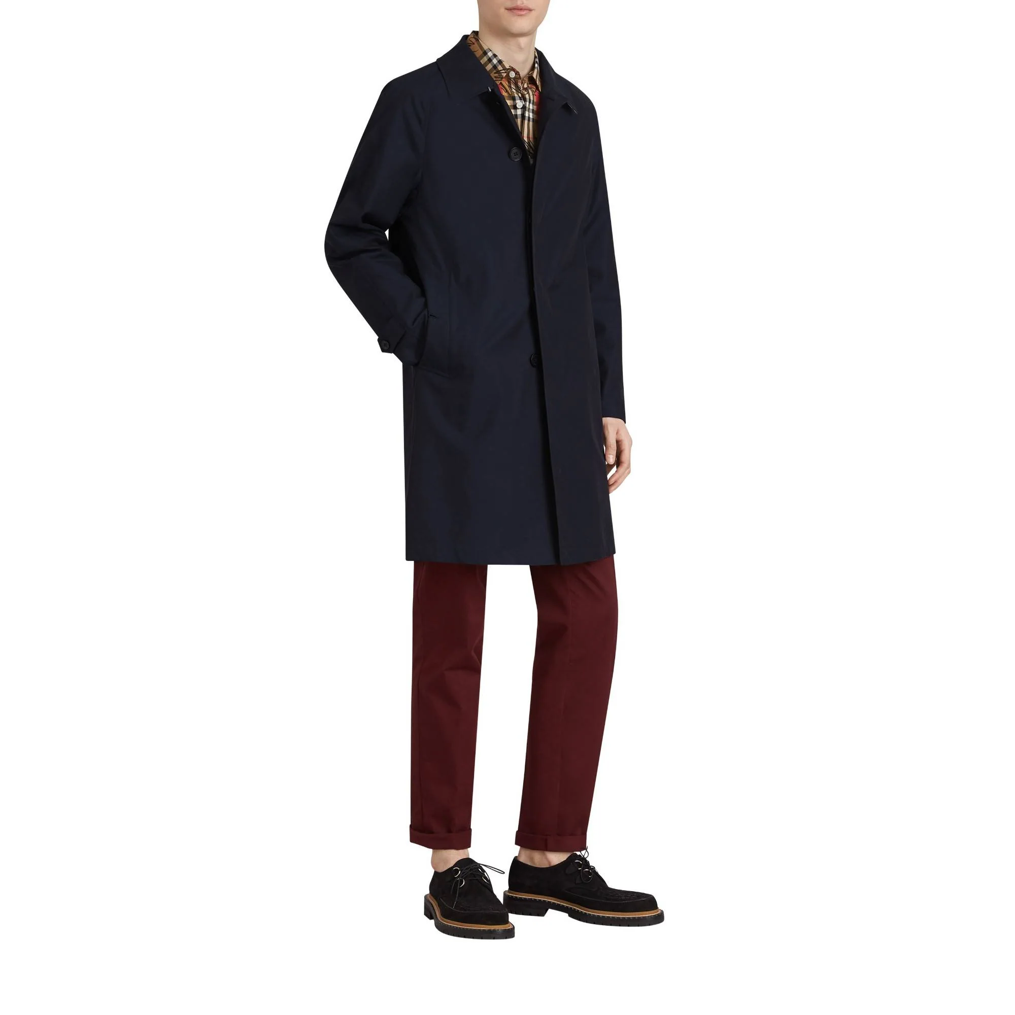 Mid-length Camden Heritage Car Coat - Blue Carbon - Image 5