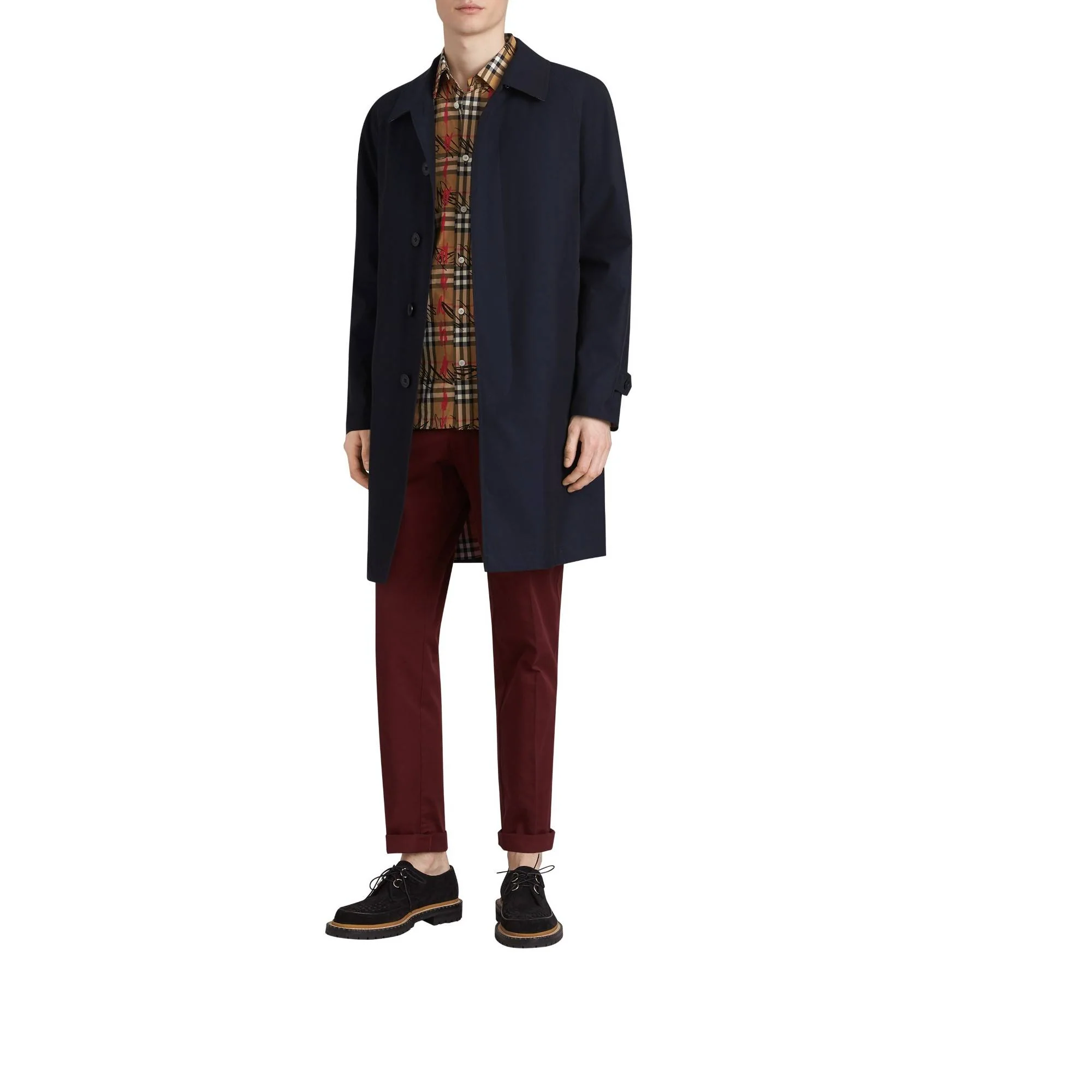 Mid-length Camden Heritage Car Coat - Blue Carbon - Image 4