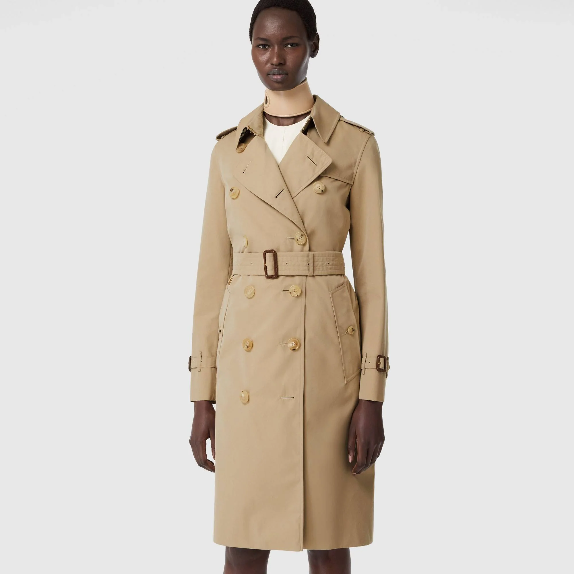 The Long Kensington Heritage Trench Coat - Honey - Image 6