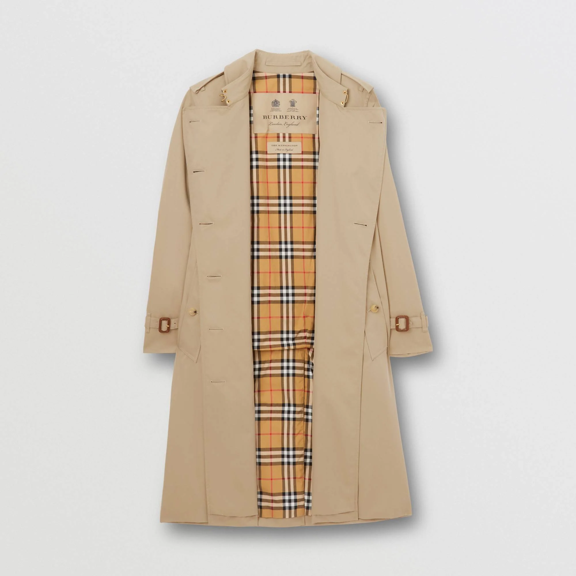 The Long Kensington Heritage Trench Coat - Honey - Image 9