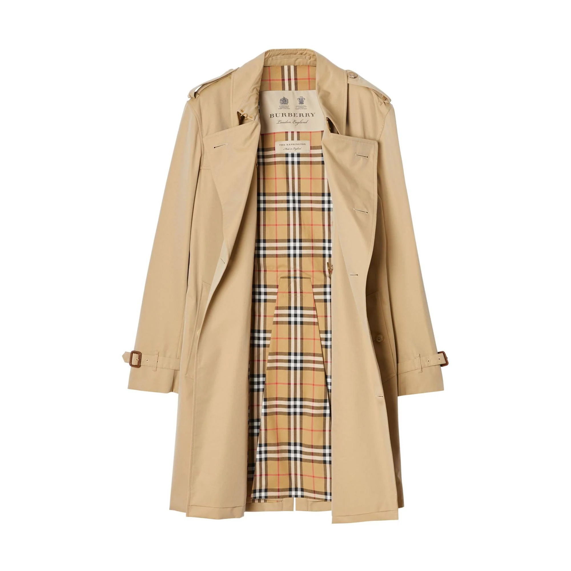 The Mid-length Kensington Heritage Trench Coat - Honey - Image 2