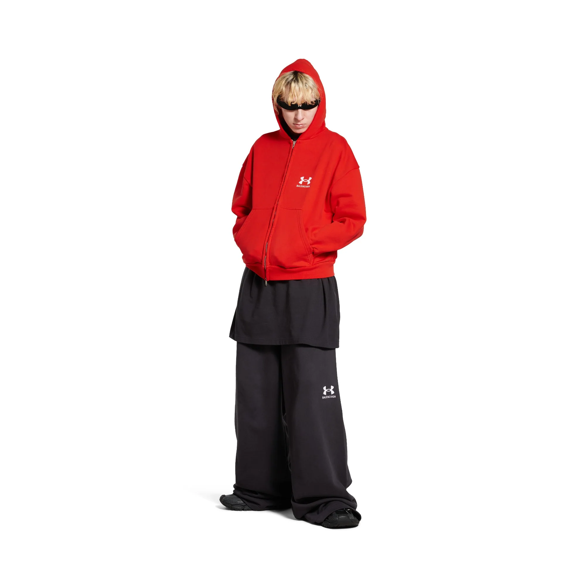 Under Armour Regular Zip-Up Hoodie - Red/White - Image 4
