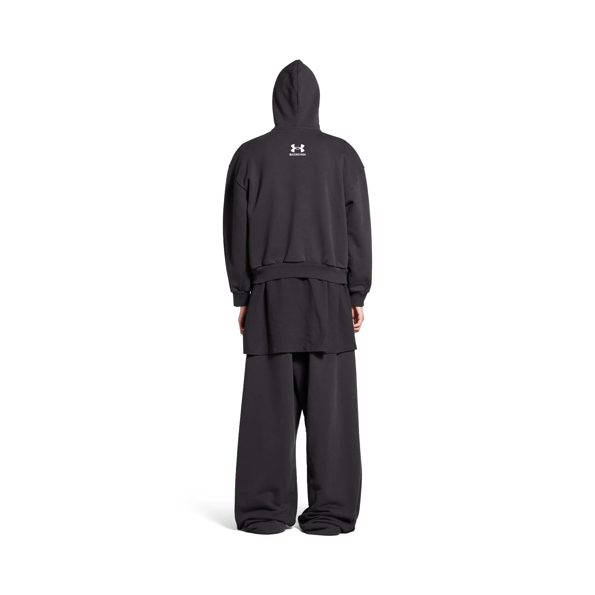 Under Armour Regular Zip-Up Hoodie - Washed Black/White - Image 6