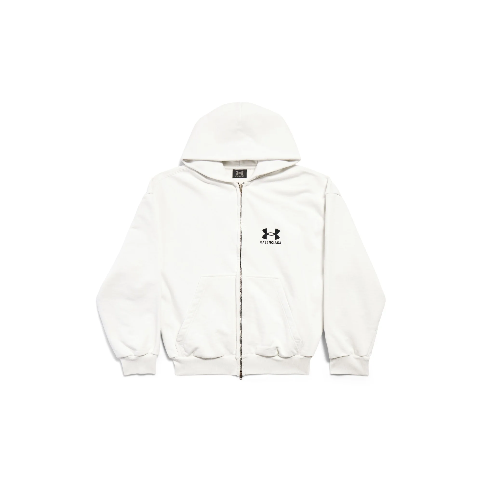 Under Armour Regular Zip-Up Hoodie - Dirty White/Black