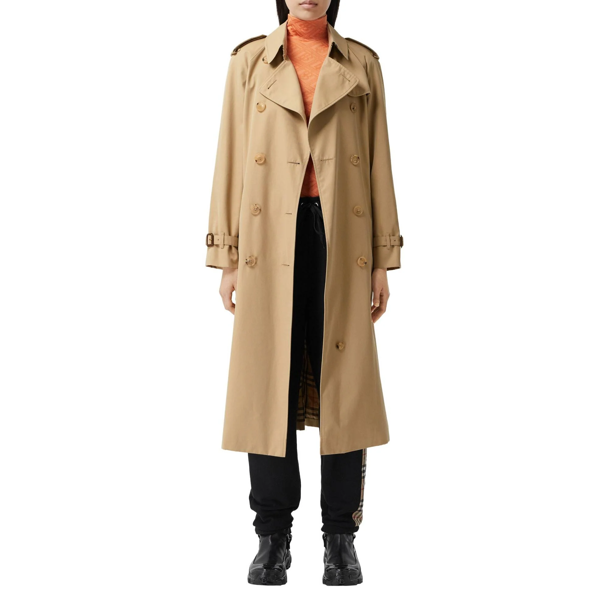 Long Waterloo Heritage Trench Coat - Honey - Image 10