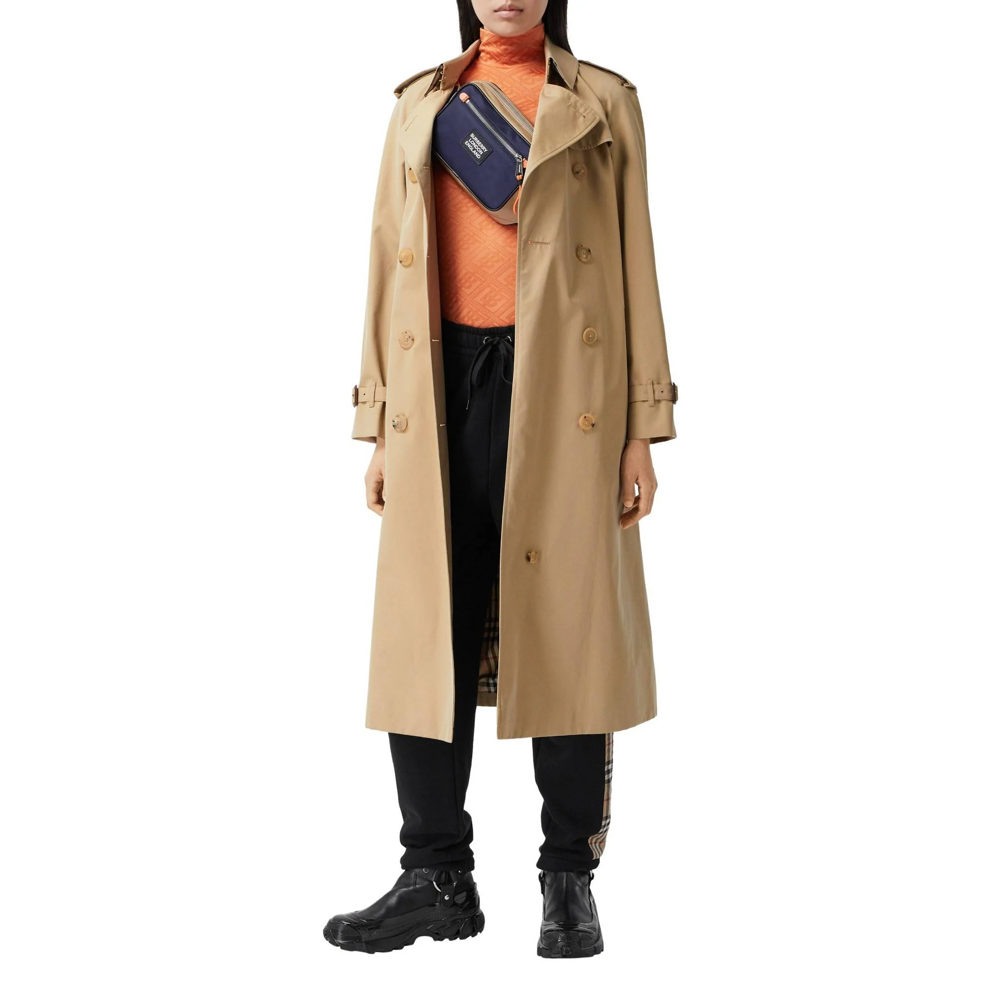 Long Waterloo Heritage Trench Coat - Honey - Image 14