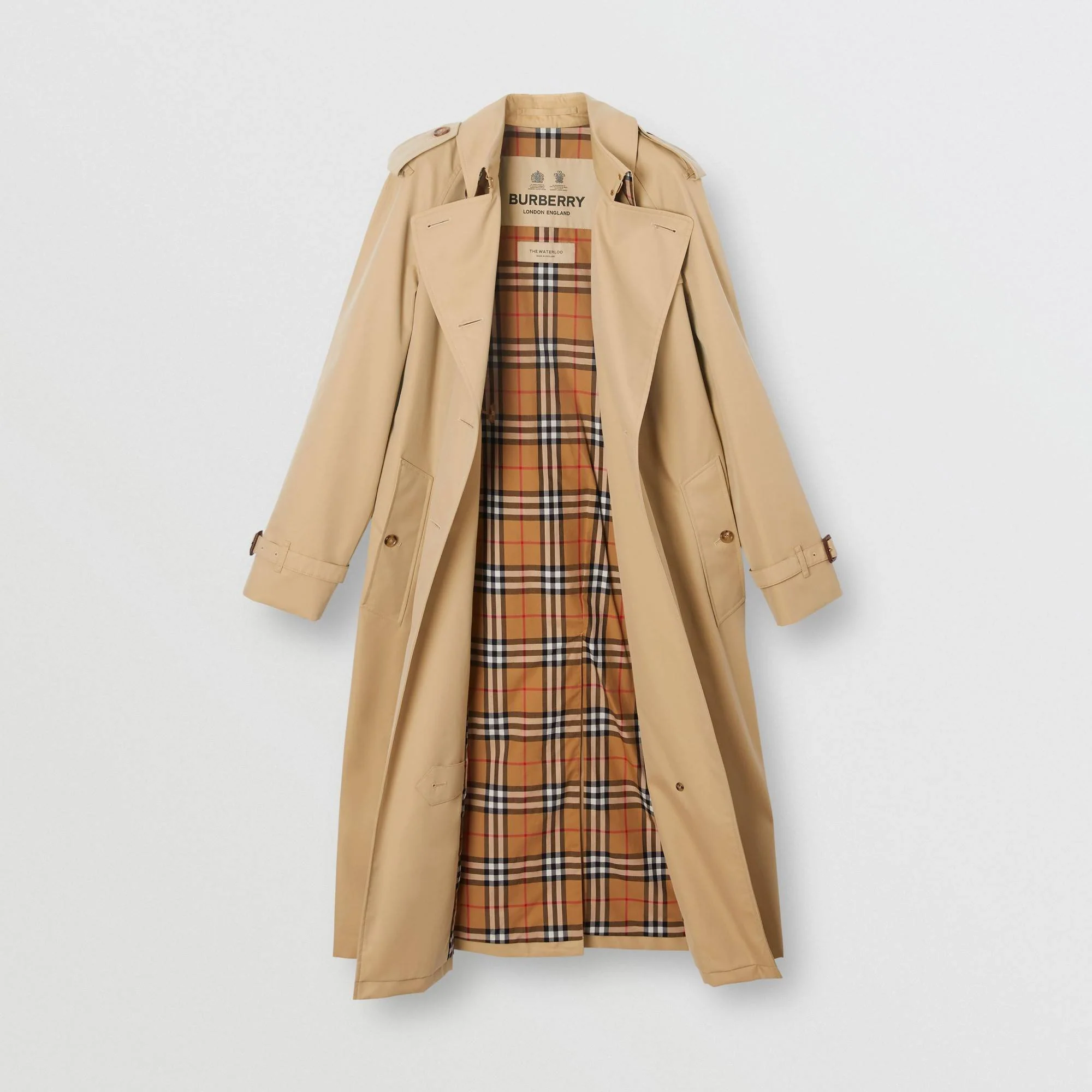 Long Waterloo Heritage Trench Coat - Honey - Image 8