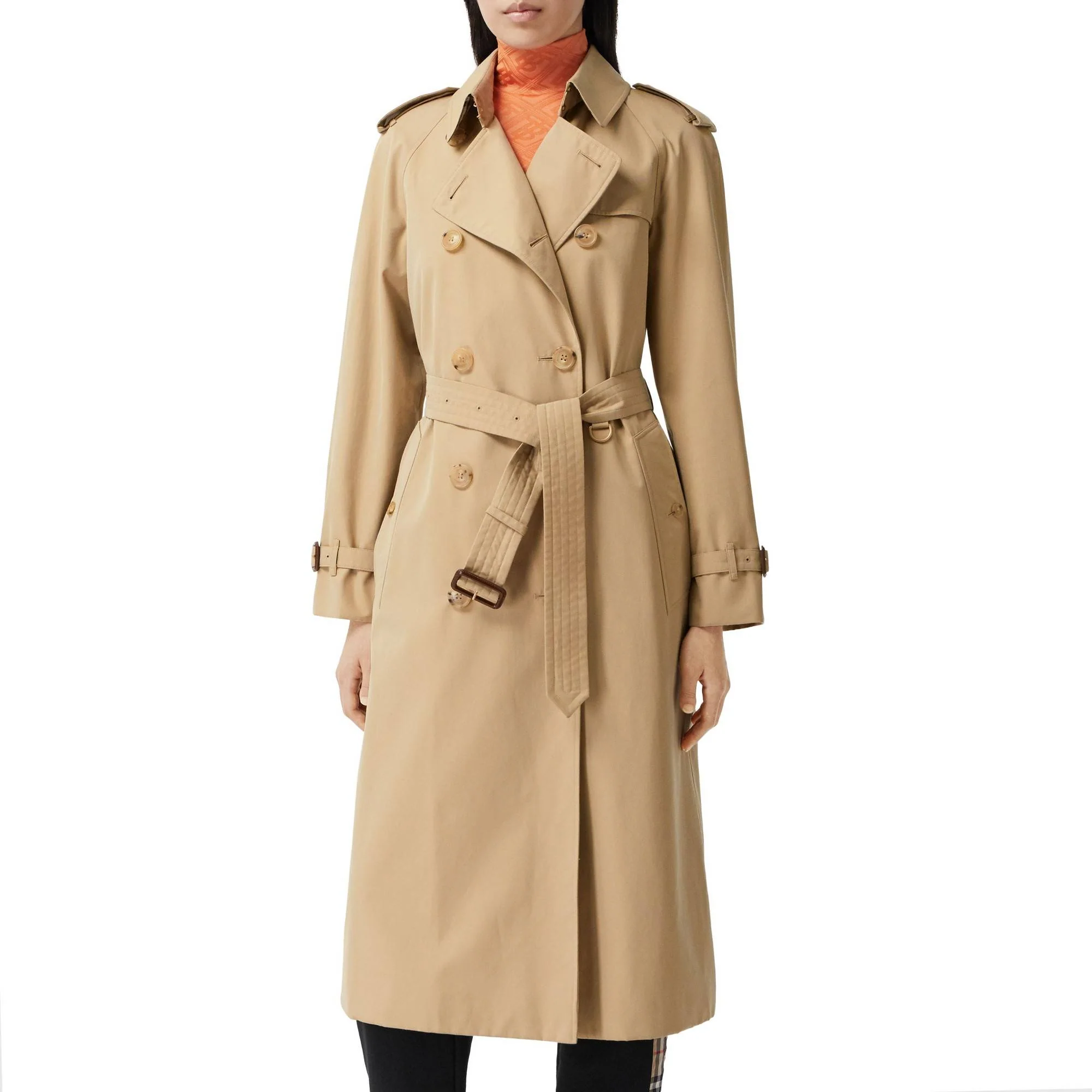 Long Waterloo Heritage Trench Coat - Honey - Image 13