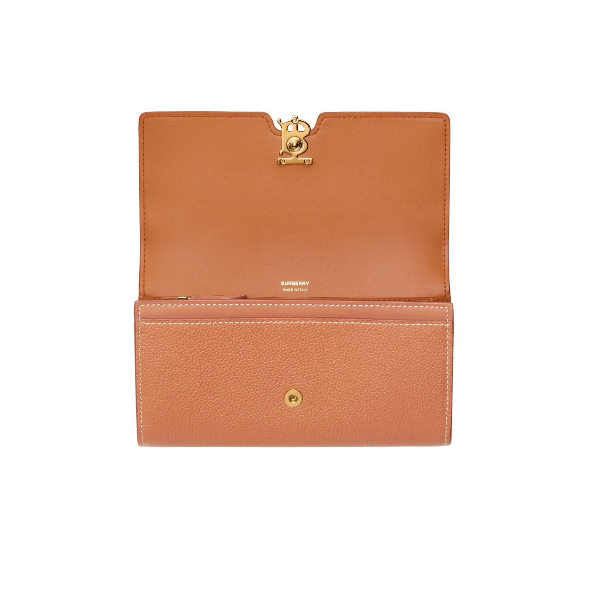 Grainy Leather TB Continental Wallet - Warm Russet Brown - Image 2