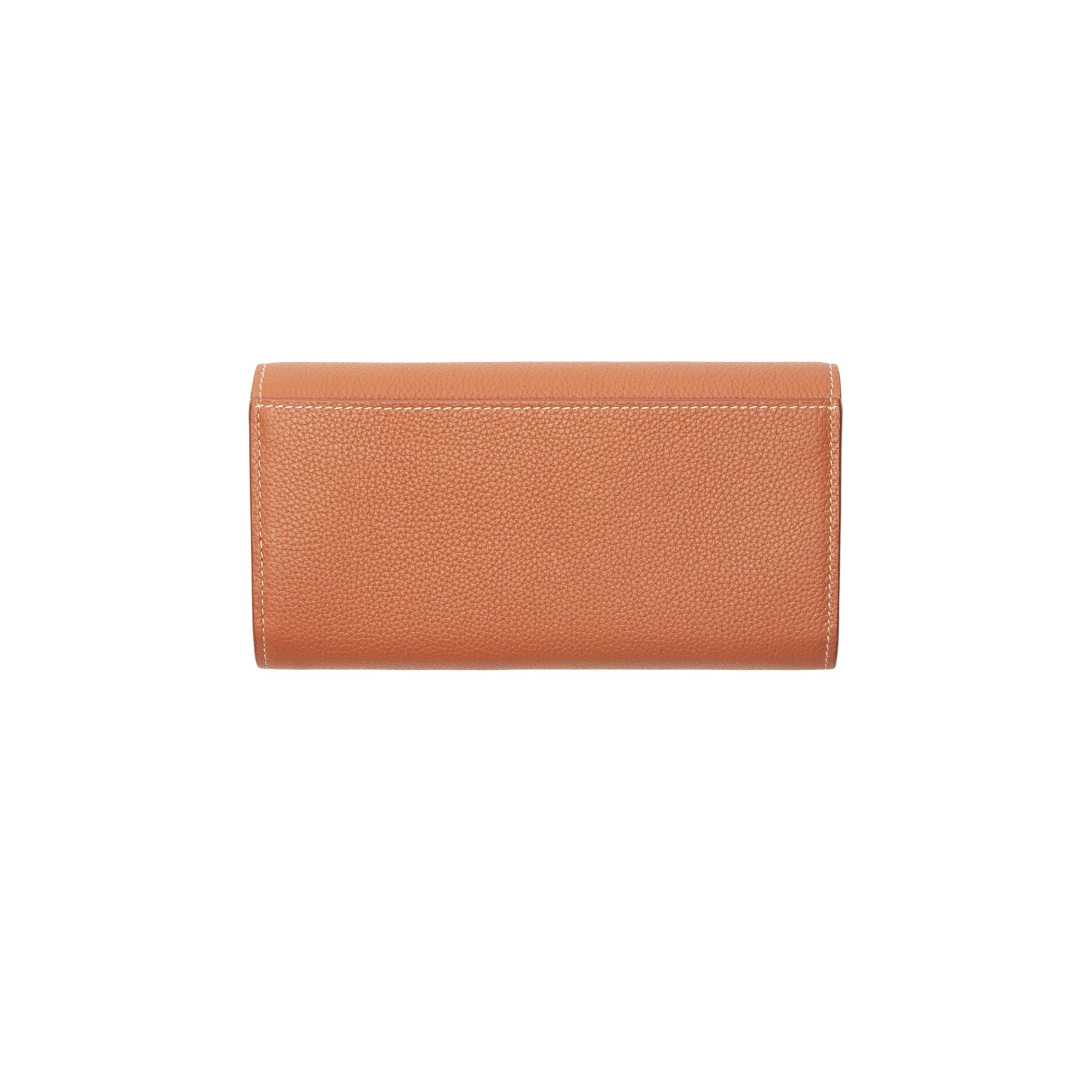 Grainy Leather TB Continental Wallet - Warm Russet Brown - Image 3