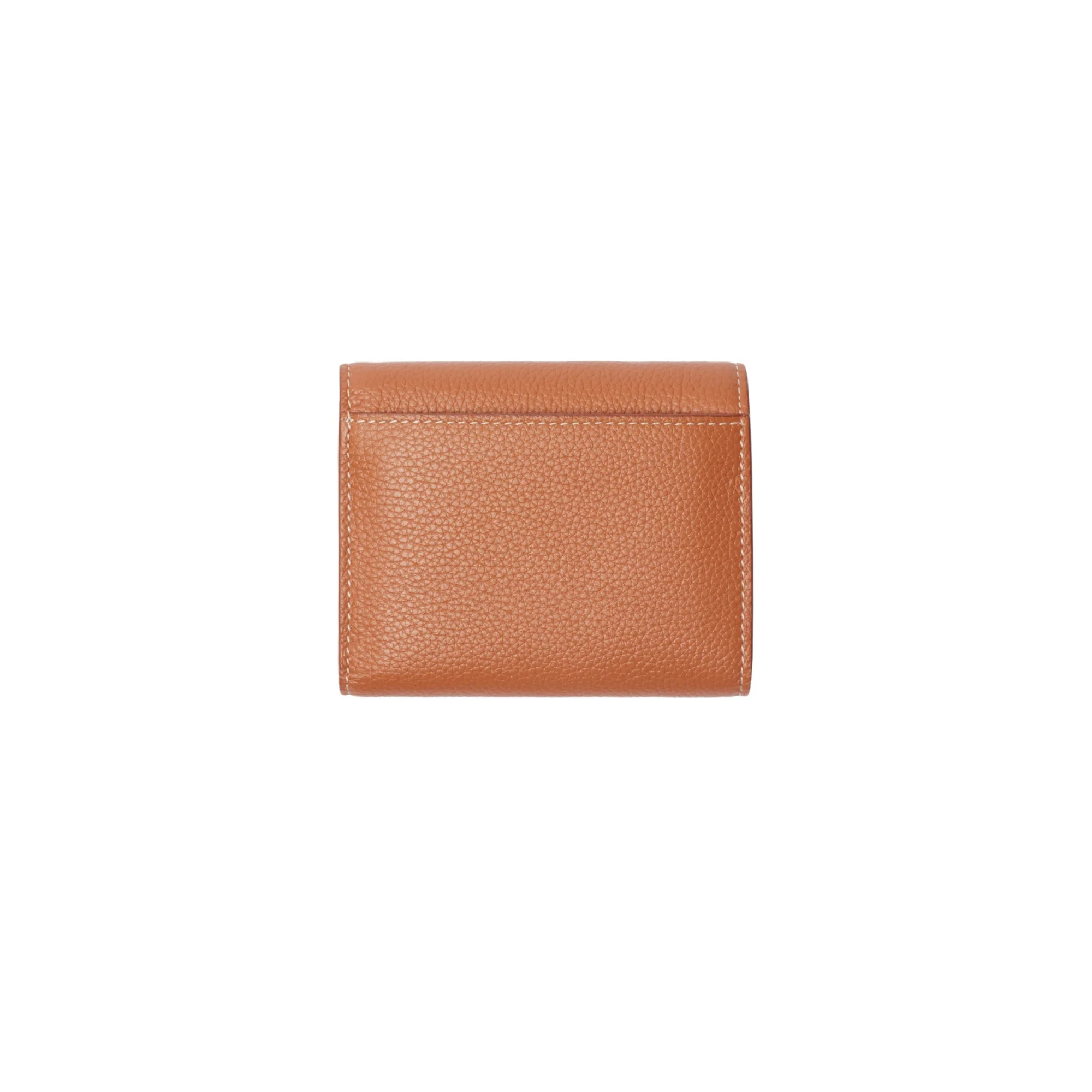 Grainy Leather TB Compact Wallet - Warm Russet Brown - Image 2