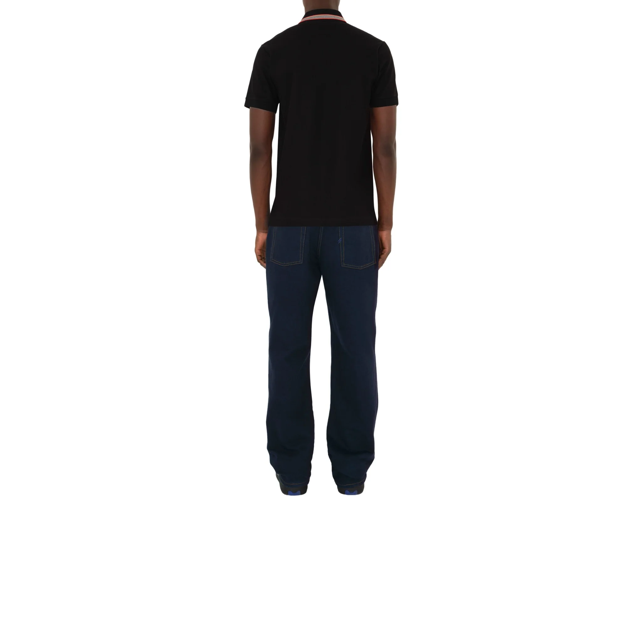 Cotton Polo Shirt - Black - Image 4