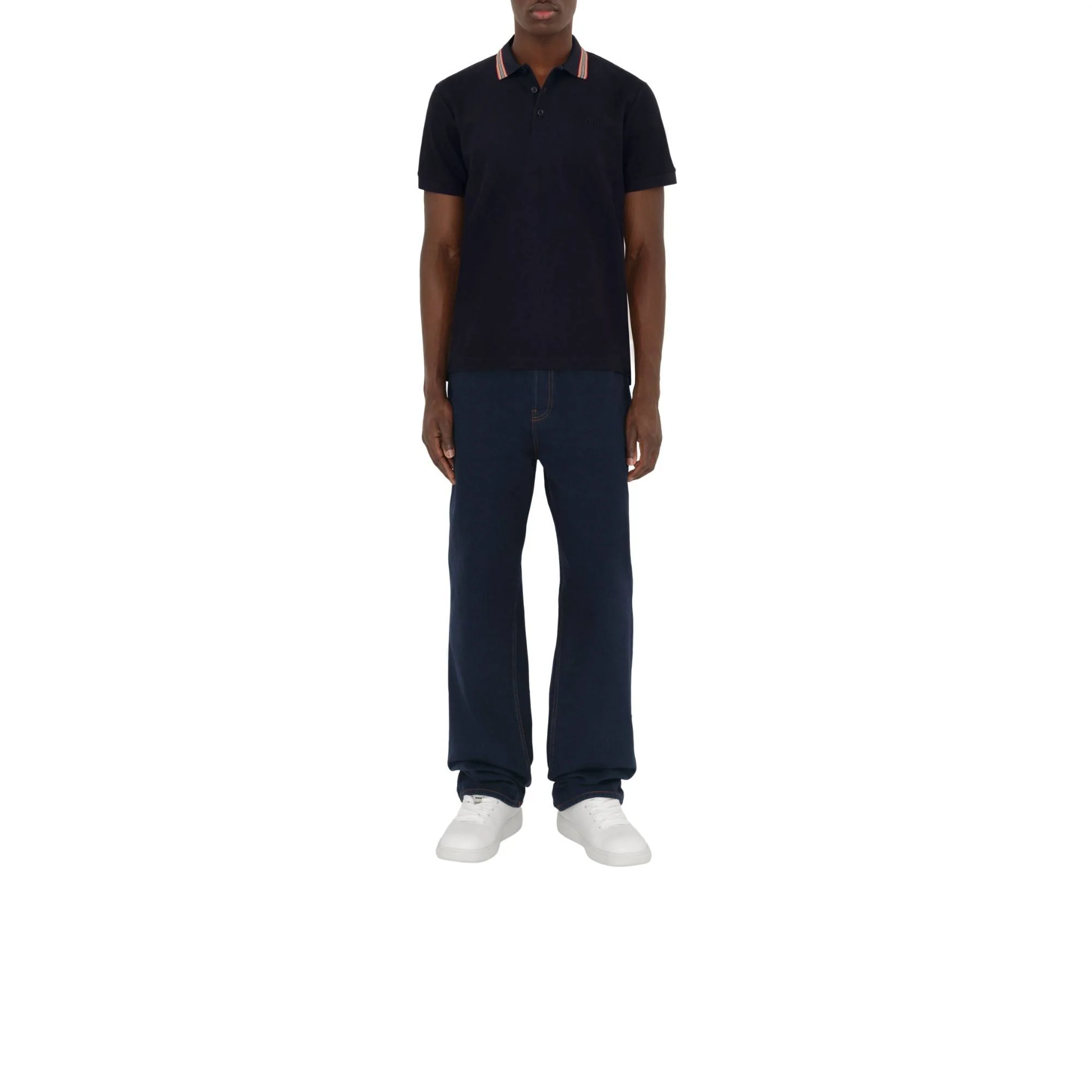 Cotton Polo Shirt - Coal Blue - Image 2