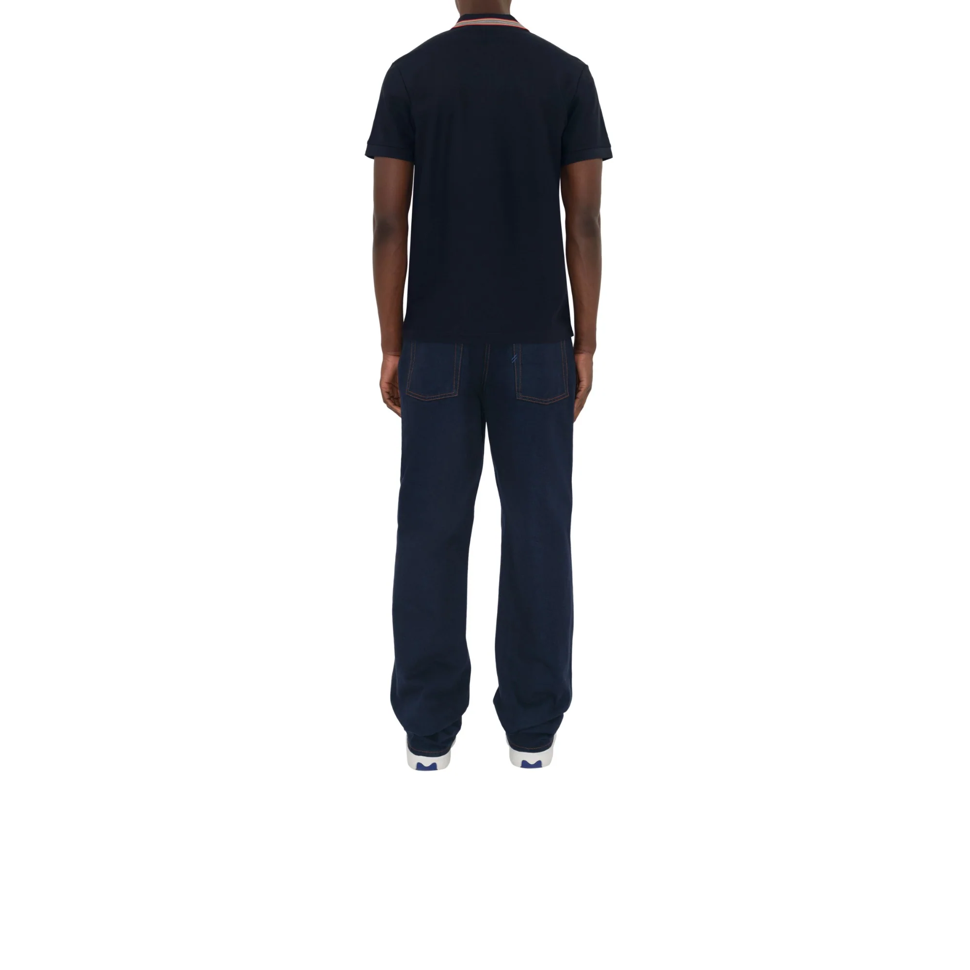 Cotton Polo Shirt - Coal Blue - Image 4