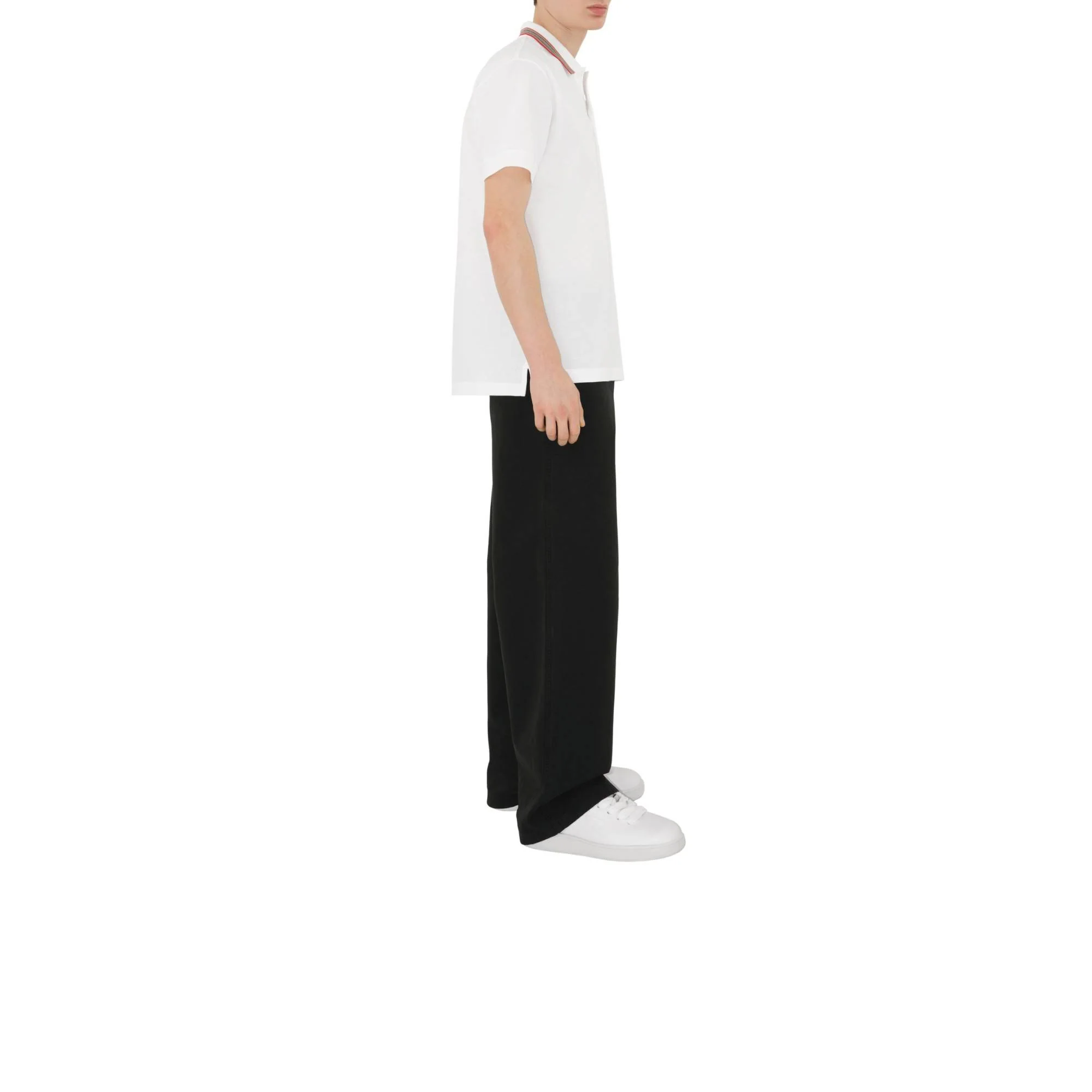 Cotton Polo Shirt - White - Image 3