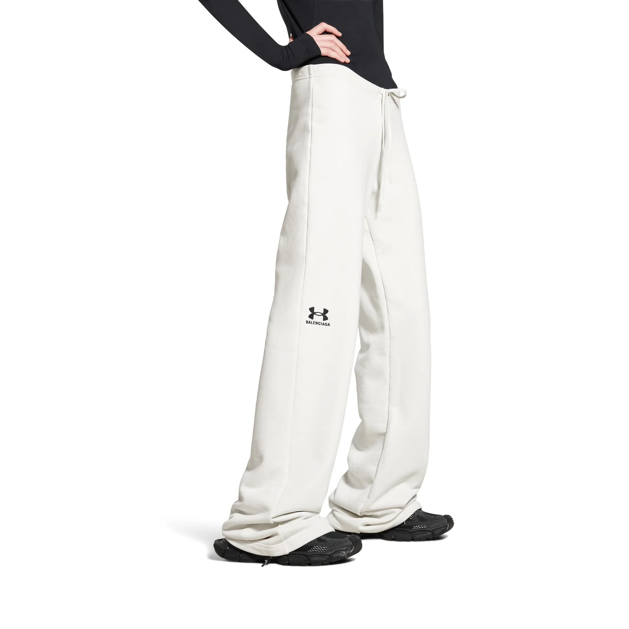 Under Armour Flared Sweatpants - Dirty White/Black - Image 6