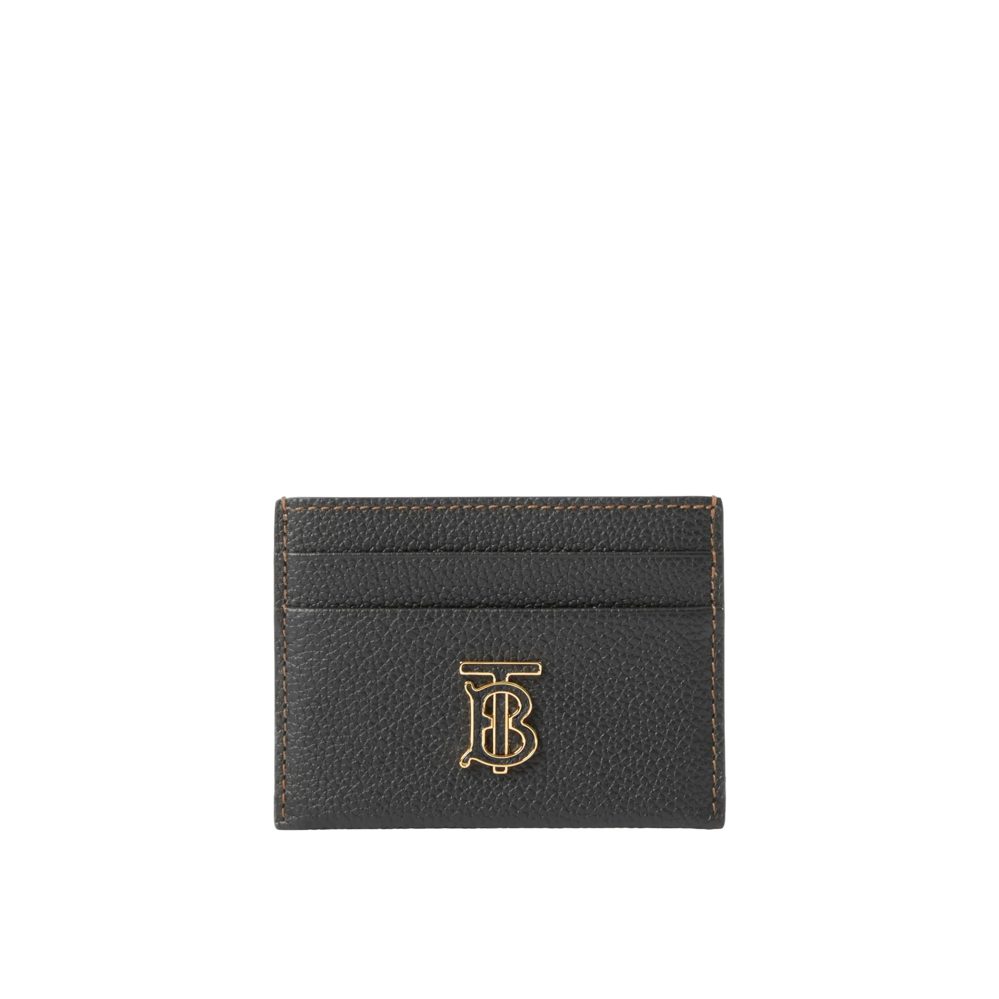 Grainy Leather TB Card Case - Black