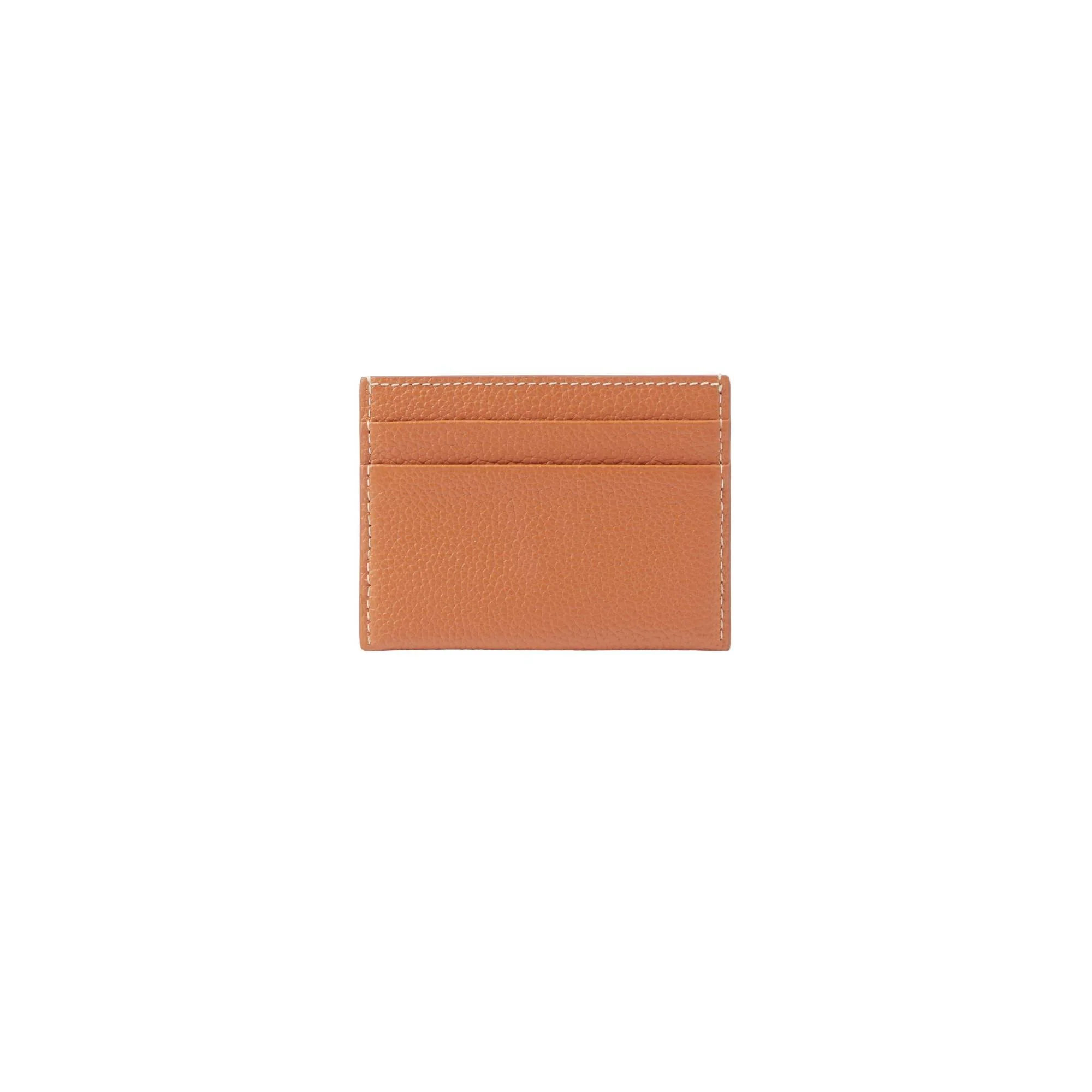 Grainy Leather TB Card Case - Warm Russet Brown - Image 2