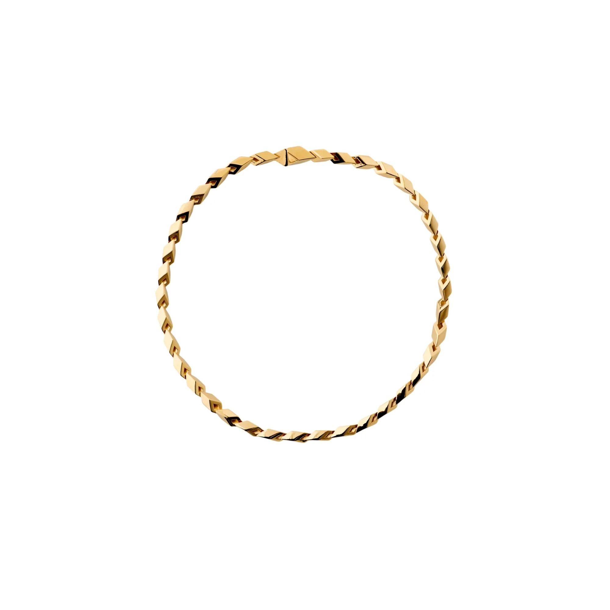 Hollow Cuban Chain Necklace - Gold