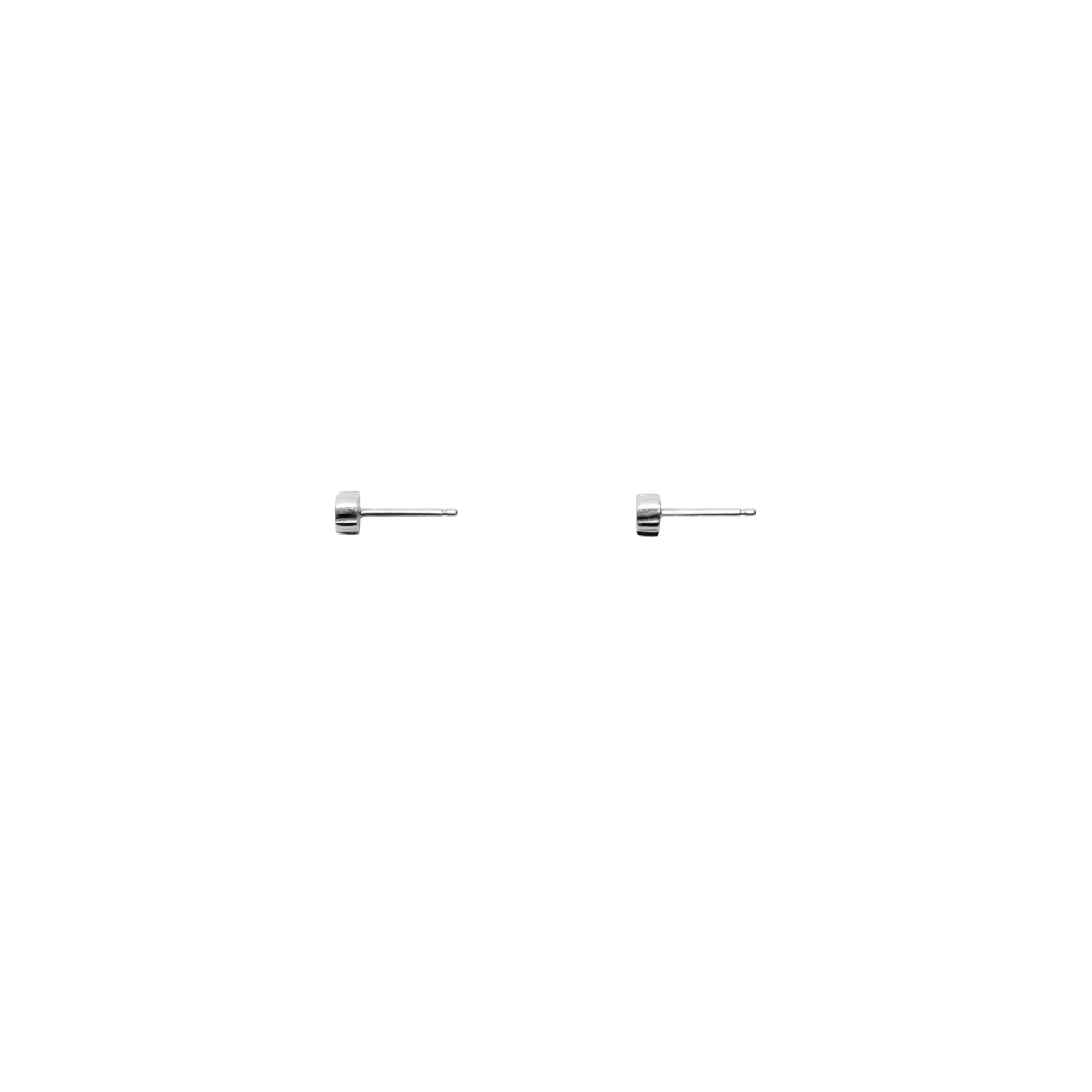 Rose Stud Earrings - Silver - Image 2