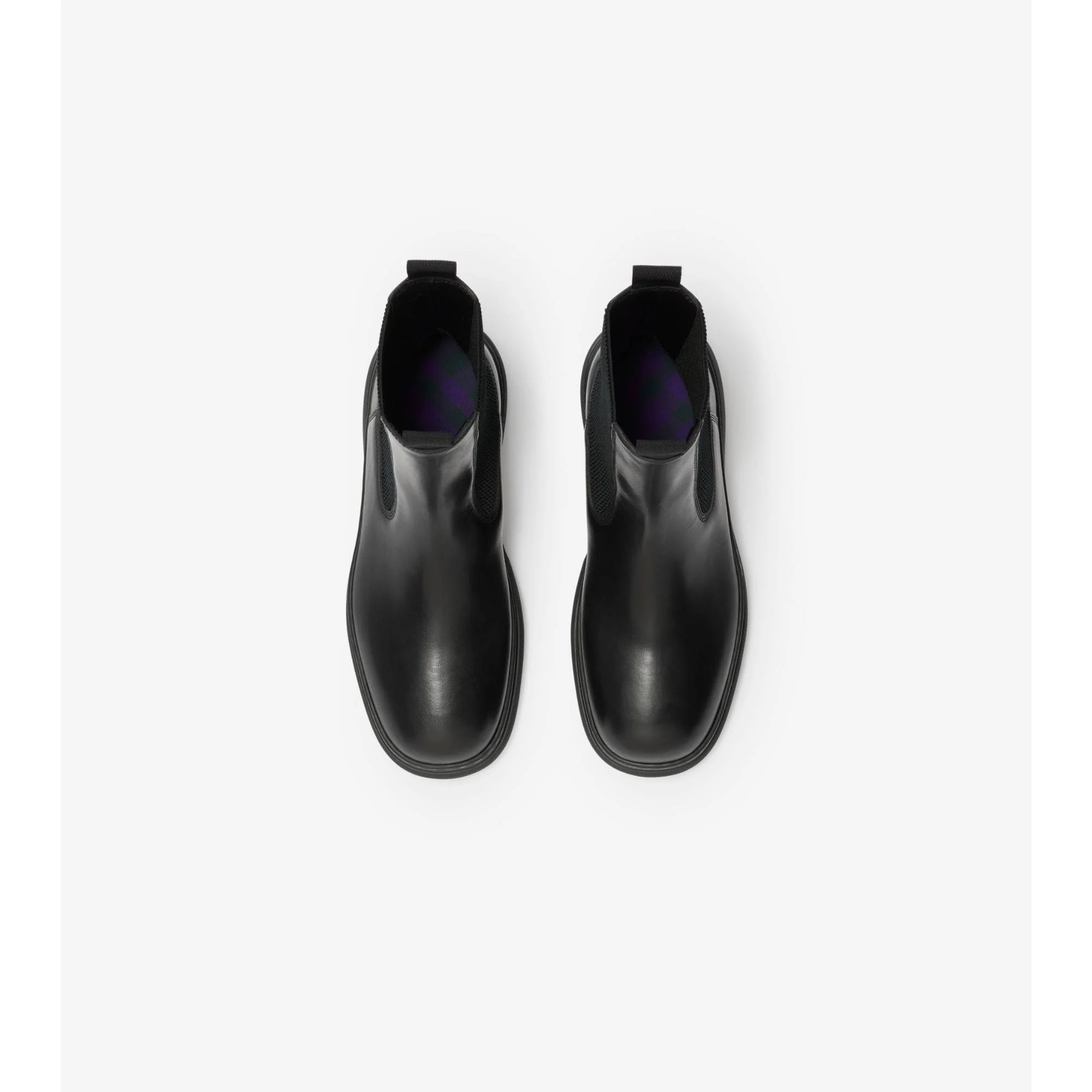 Leather Creeper Chelsea Boots - Black - Image 4