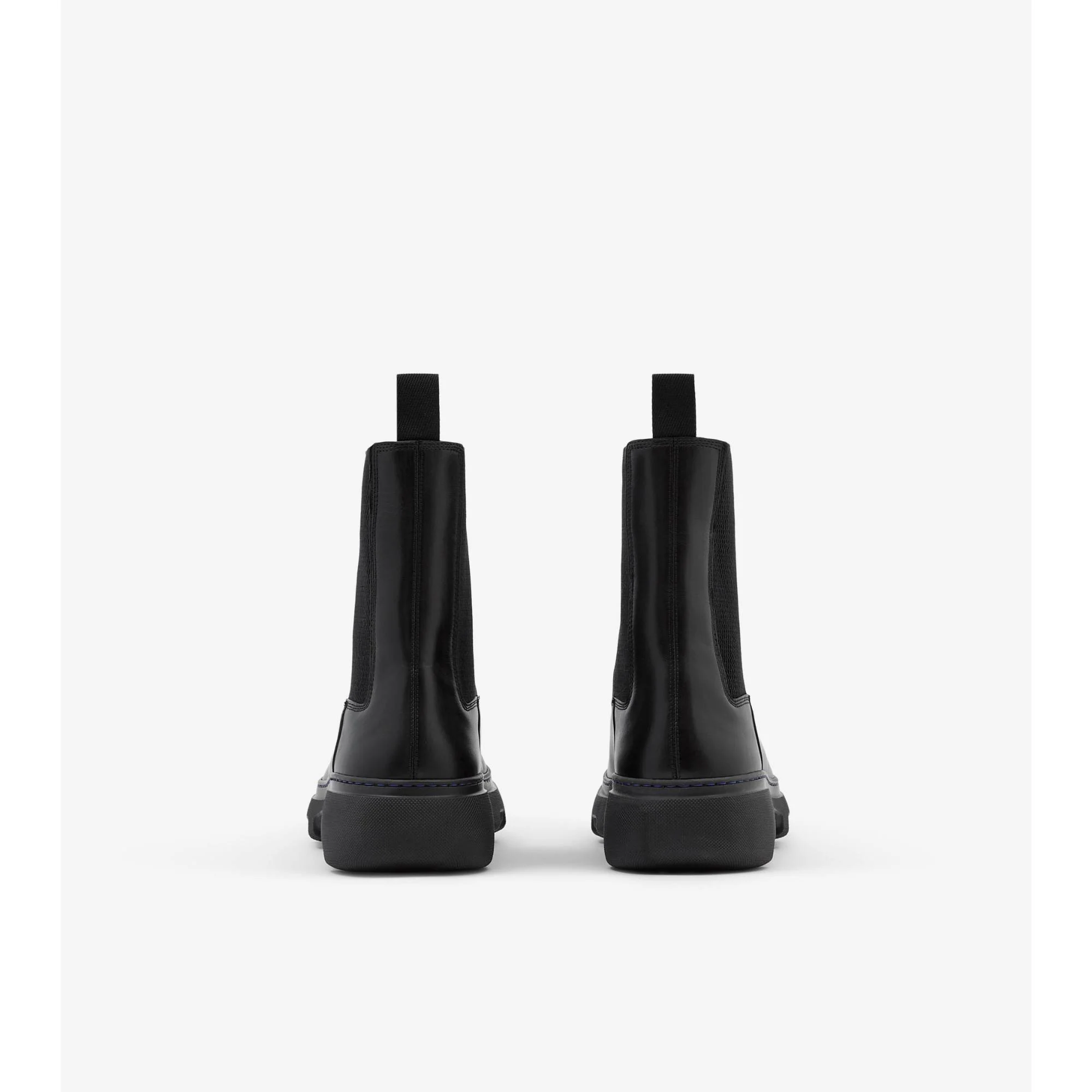 Leather Creeper Chelsea Boots - Black - Image 2