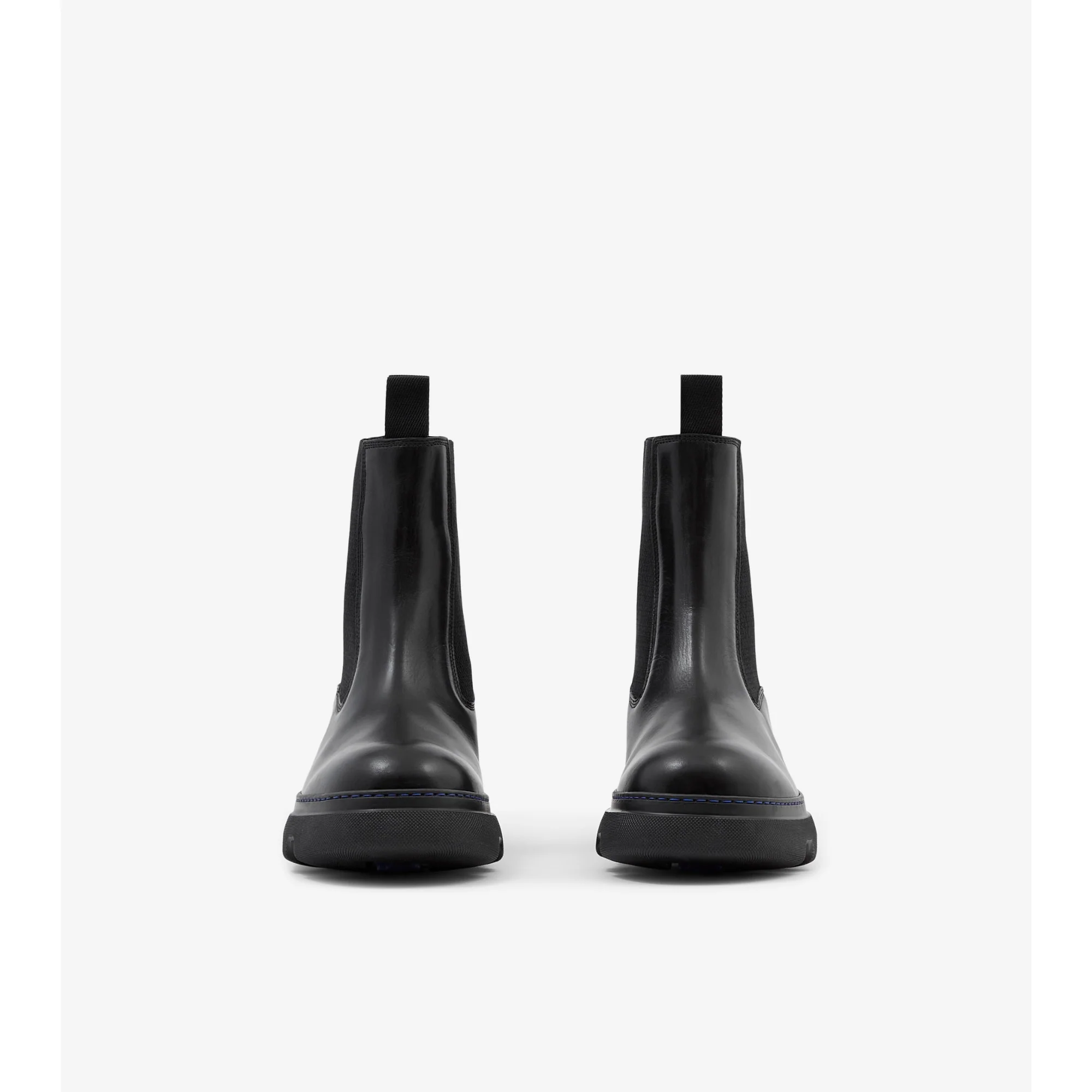 Leather Creeper Chelsea Boots - Black - Image 3