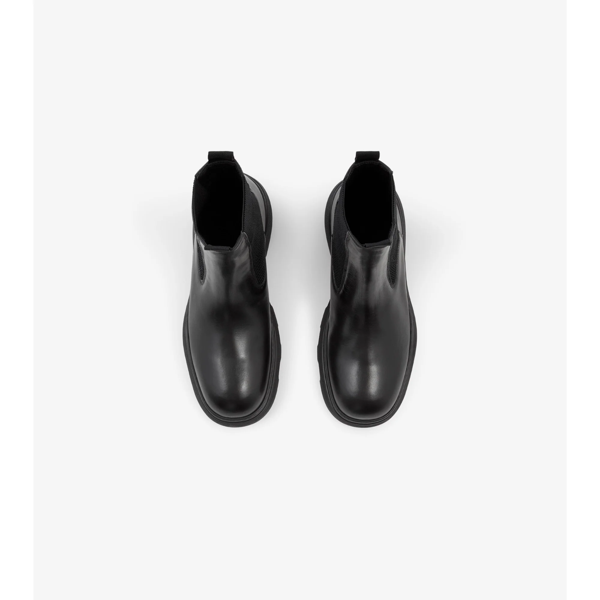 Leather Creeper Chelsea Boots - Black - Image 4
