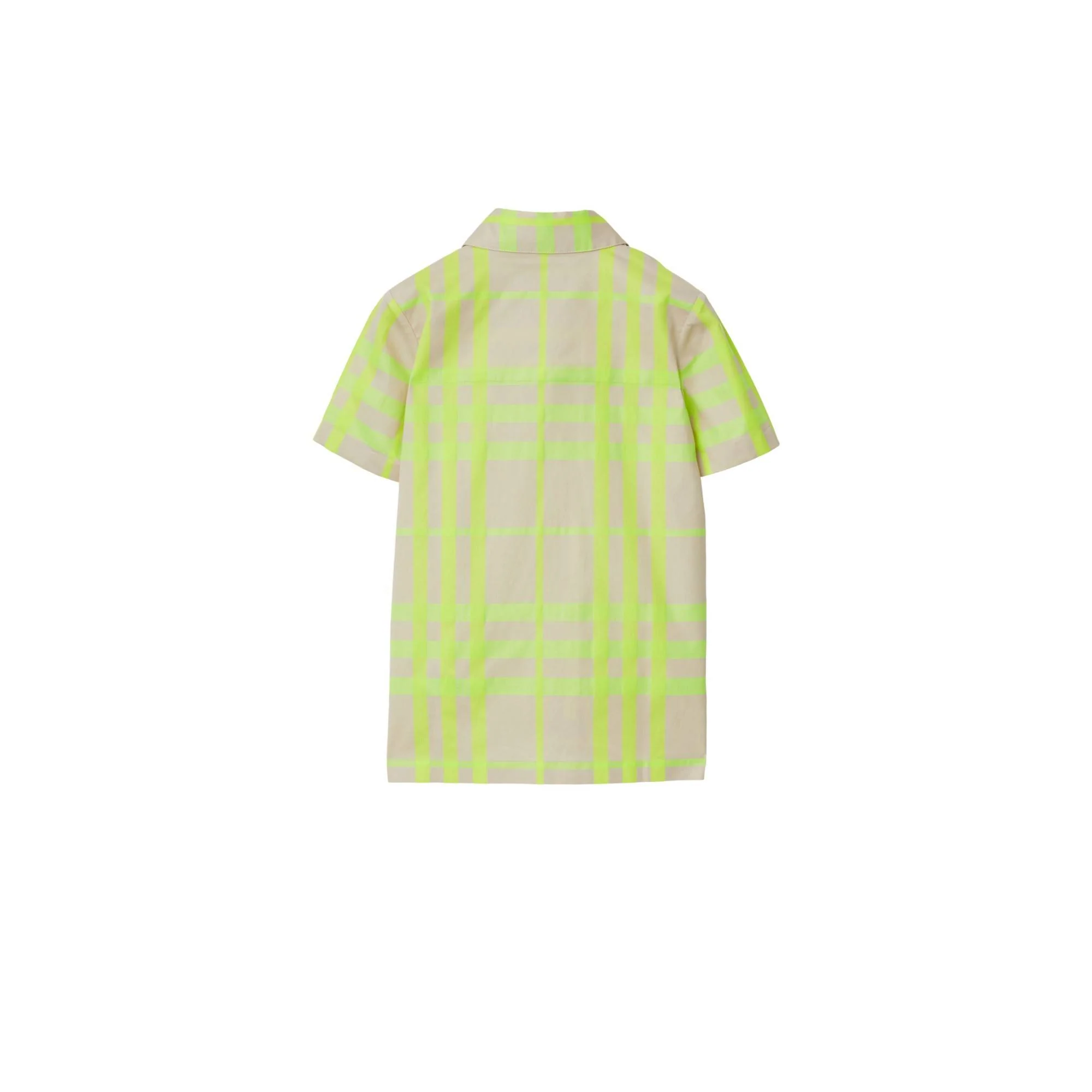 Check Cotton Blend Shirt - Vivid Lime IP Check - Image 2