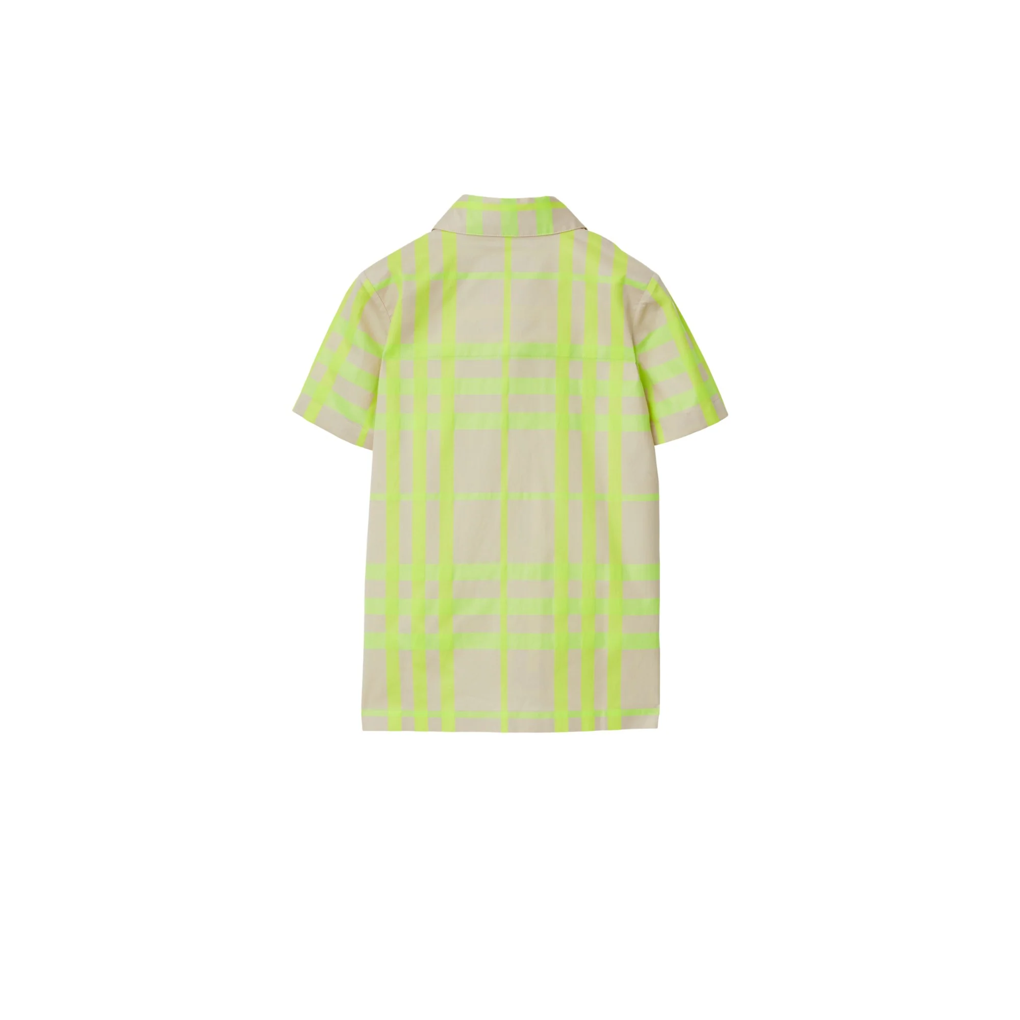 Check Cotton Blend Shirt - Vivid Lime IP Check - Image 2