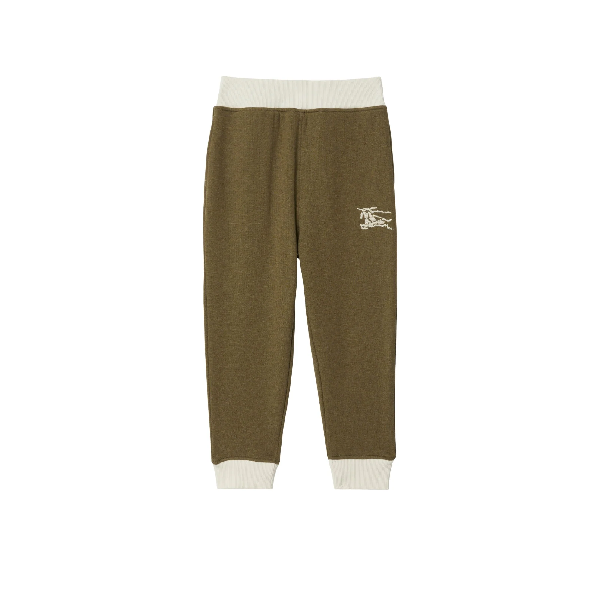 Cotton Track Pants - Dark Khaki Green Mel