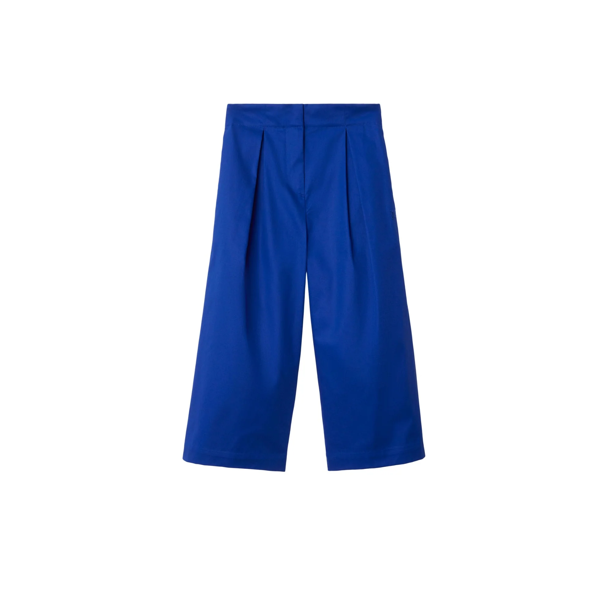 Pleated Cotton Trousers - Knight