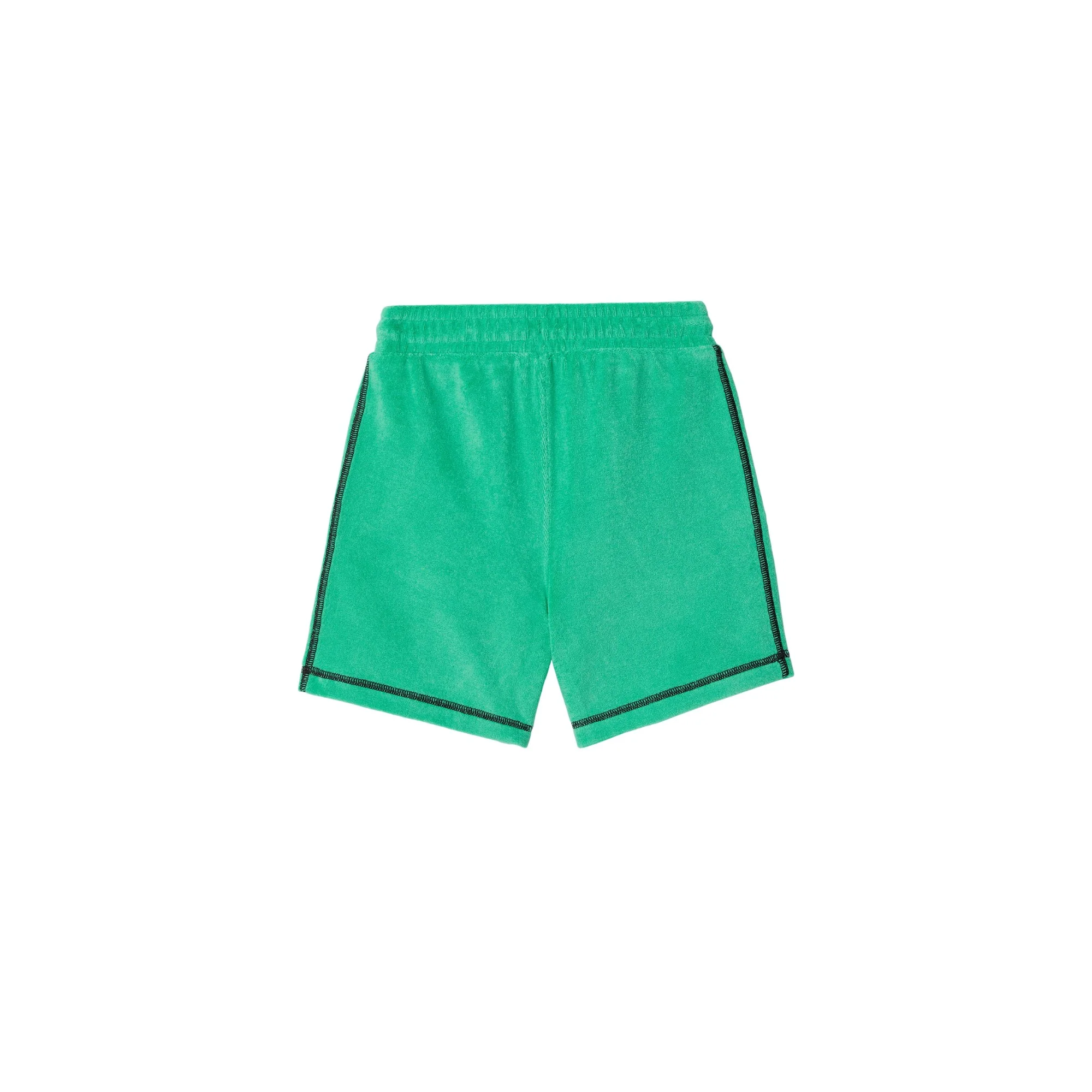 Cotton Blend Towelling Shorts - Bright Jade - Image 2