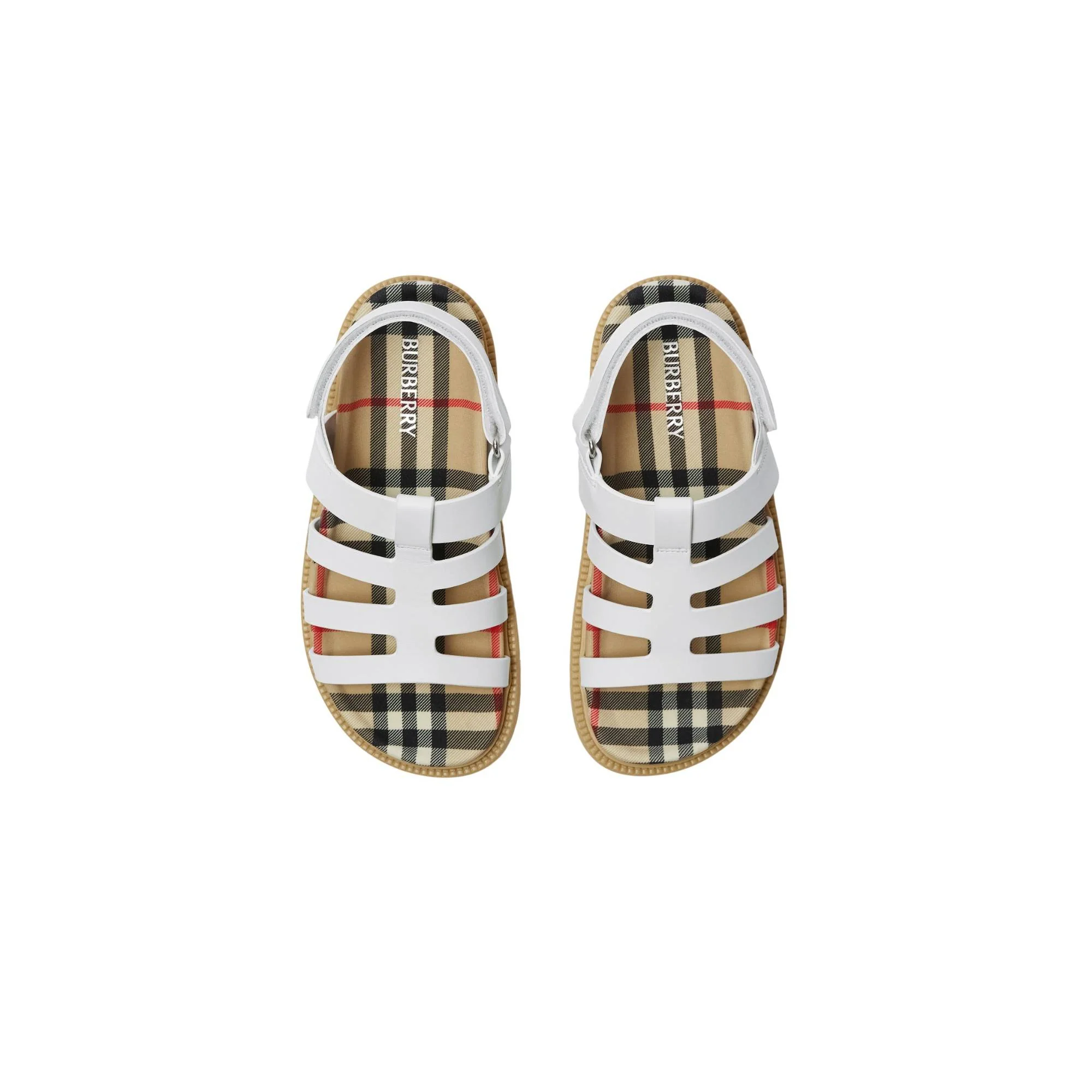 Leather Sandals - Optic White - Image 4