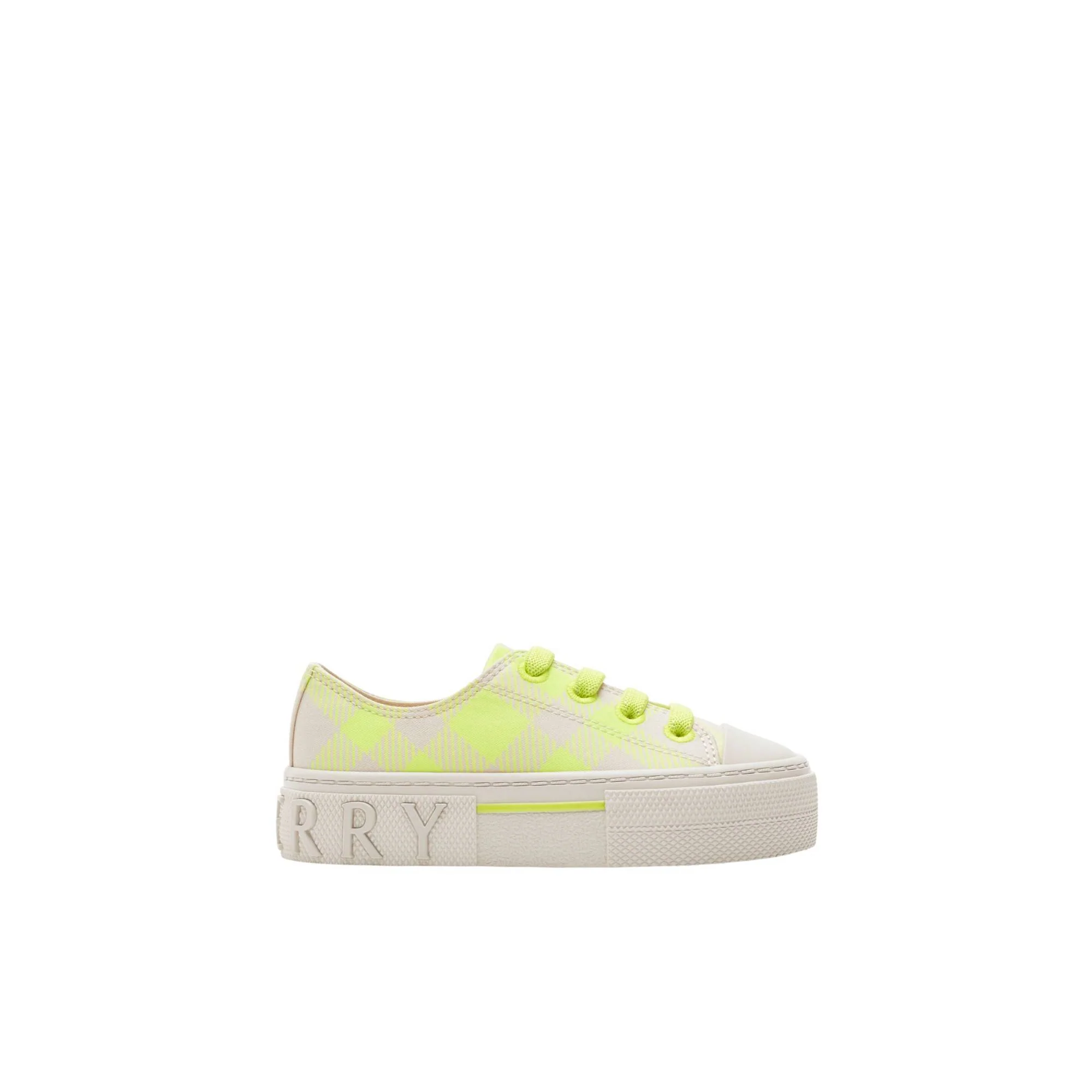 Check Cotton Sneakers - Vivid Lime IP Check
